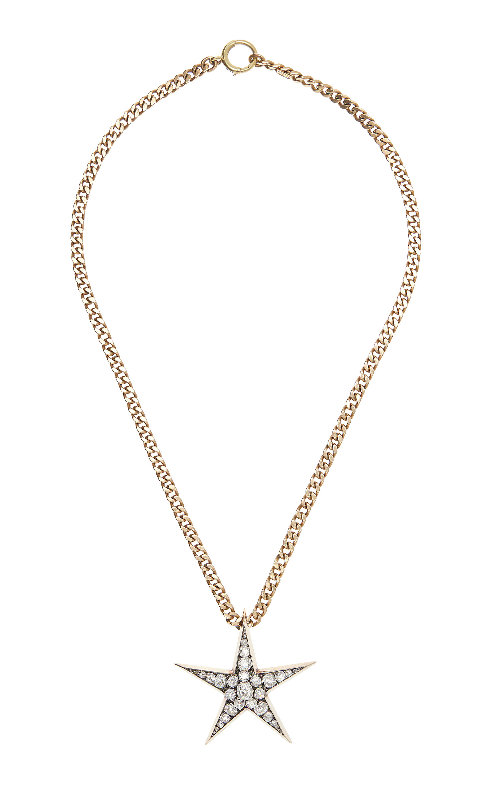 TONI + CHLOE GOUTAL VICTORIAN 14K YELLOW GOLD DIAMOND NECKLACE