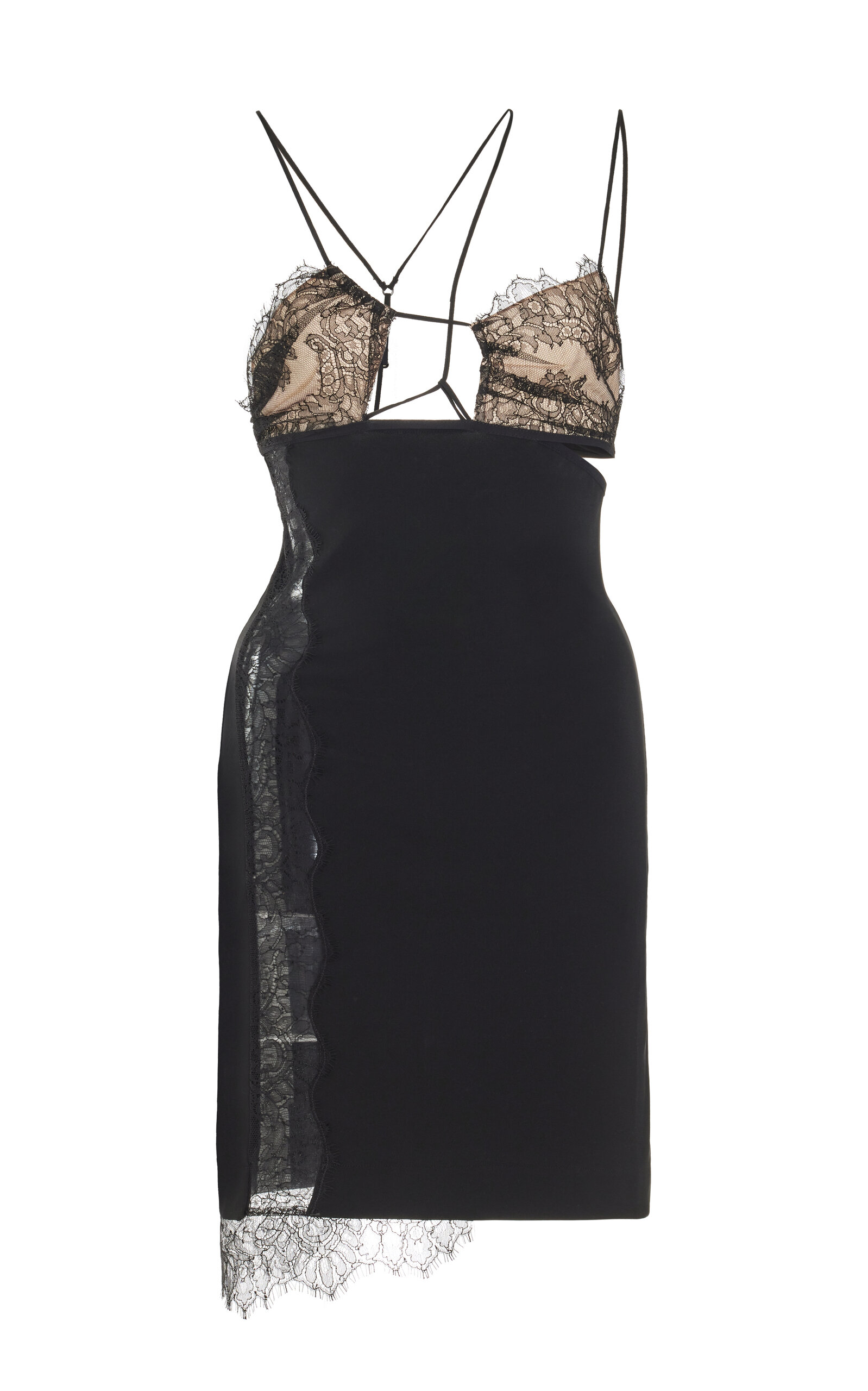 Nensi Dojaka Lace-details Mini Dress In Black