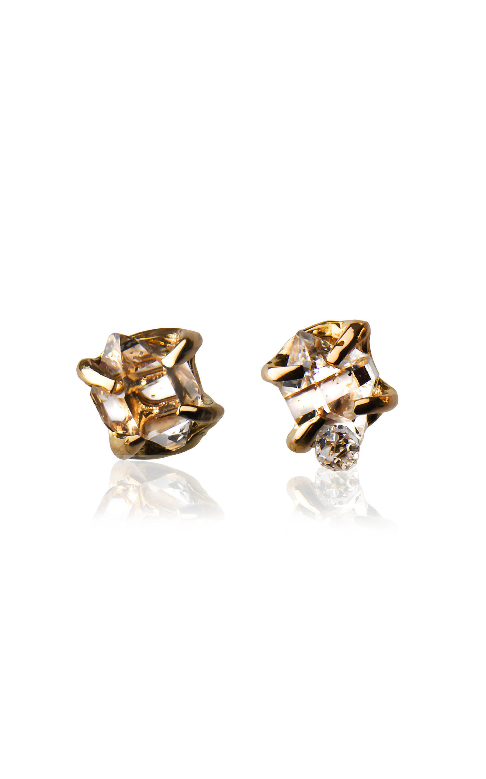 Kika Alvarenga Women's Herkimer 18K Gold Quartz Mini Stud Earrings