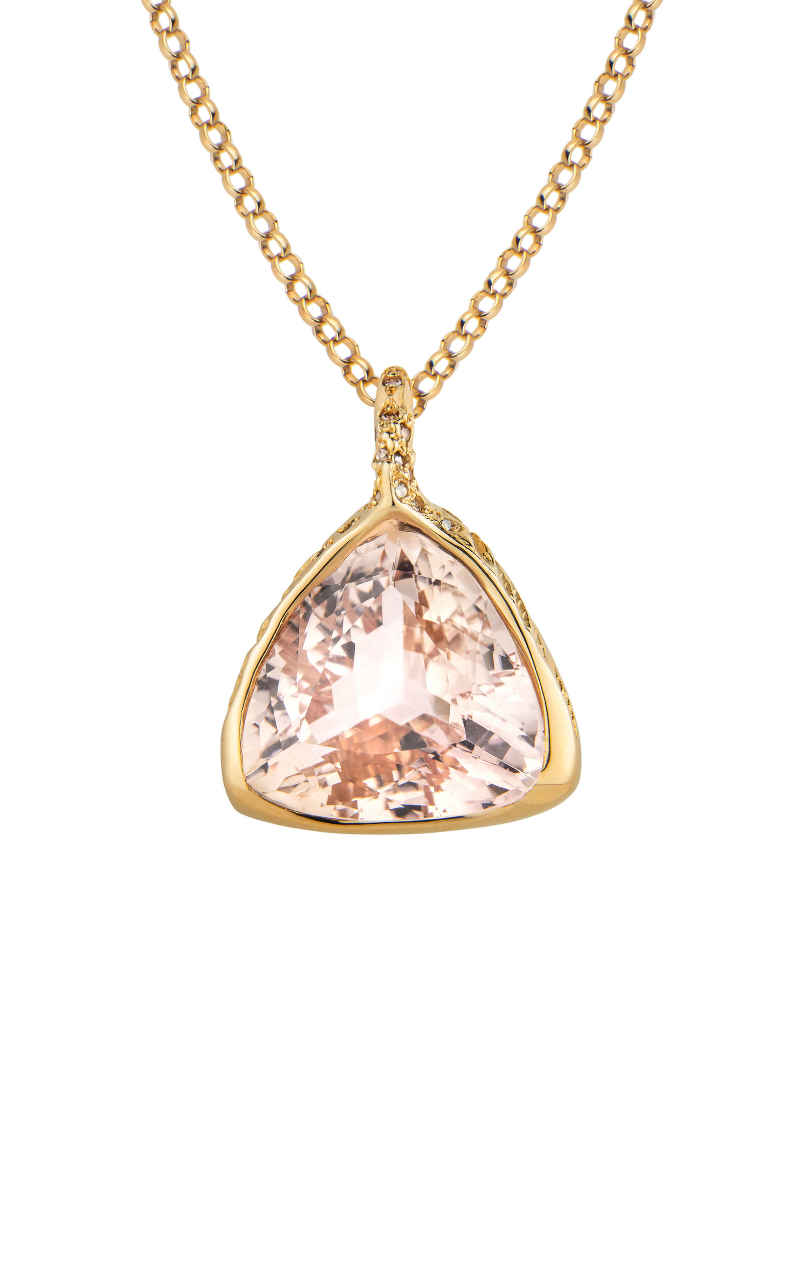 Kika Alvarenga Women's Gota Bri G 18K Gold Kunzite & Diamond Necklace