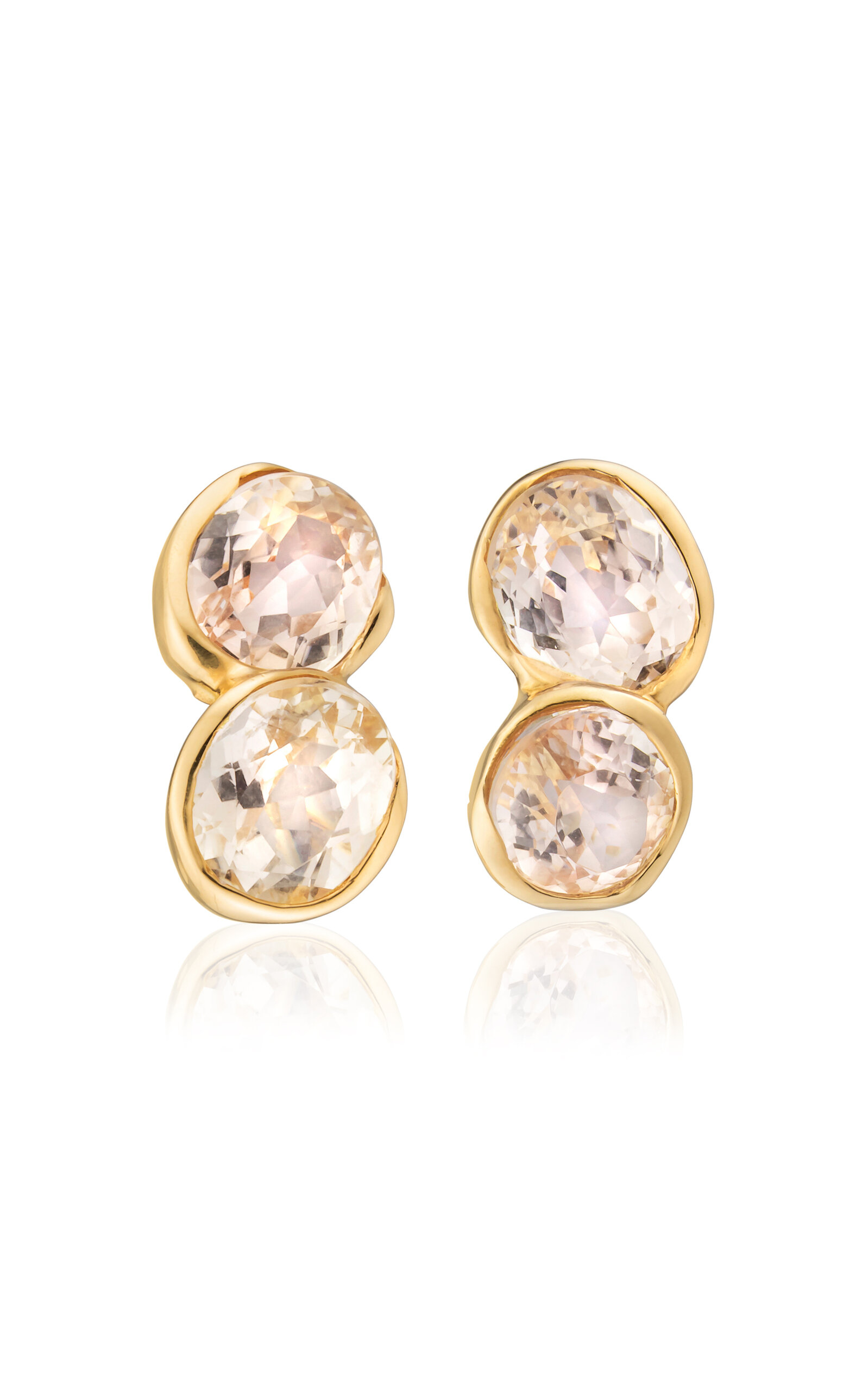 Kika Alvarenga Women's Duo 18K Gold Kunzite Earrings
