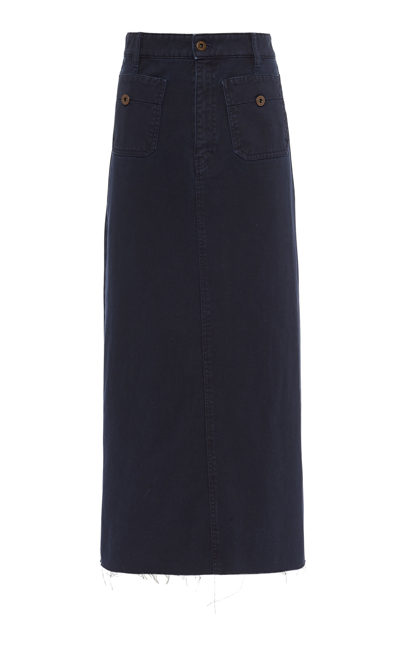 MIU MIU DYED DENIM MIDI SKIRT