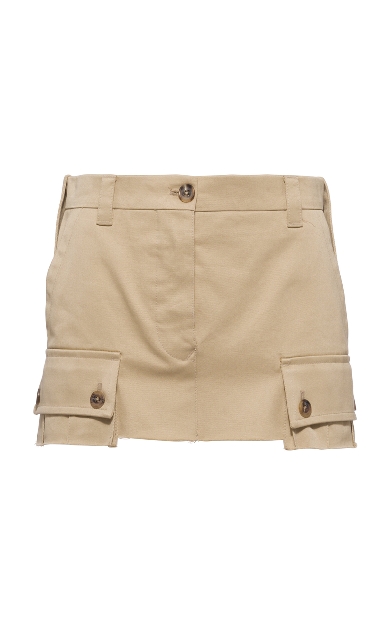 Miu Miu - Chino Mini Skirt - Neutral - IT 42 - Moda Operandi