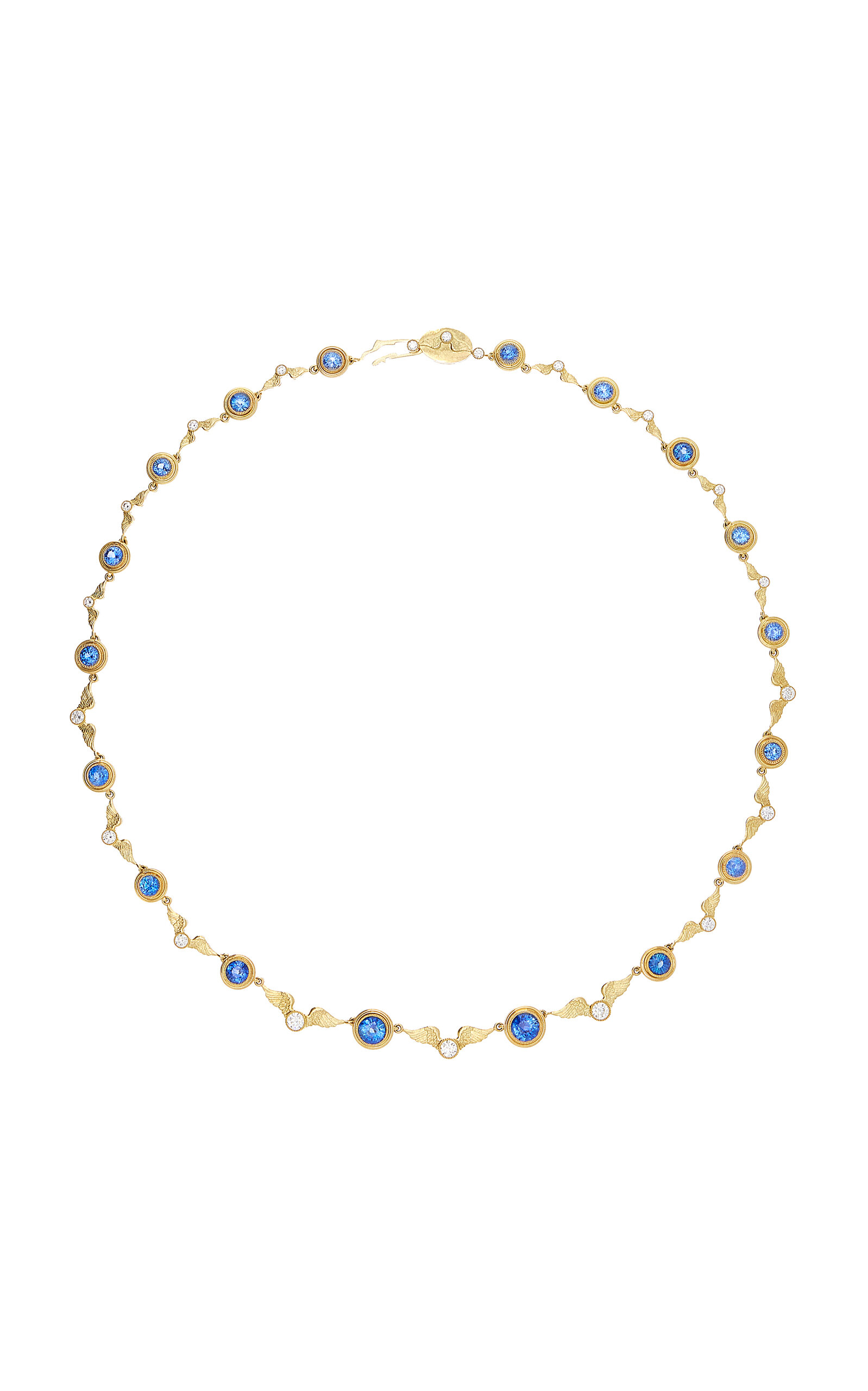 Anthony Lent Women's 18k Gold Flying Diamond & Sapphire Necklace