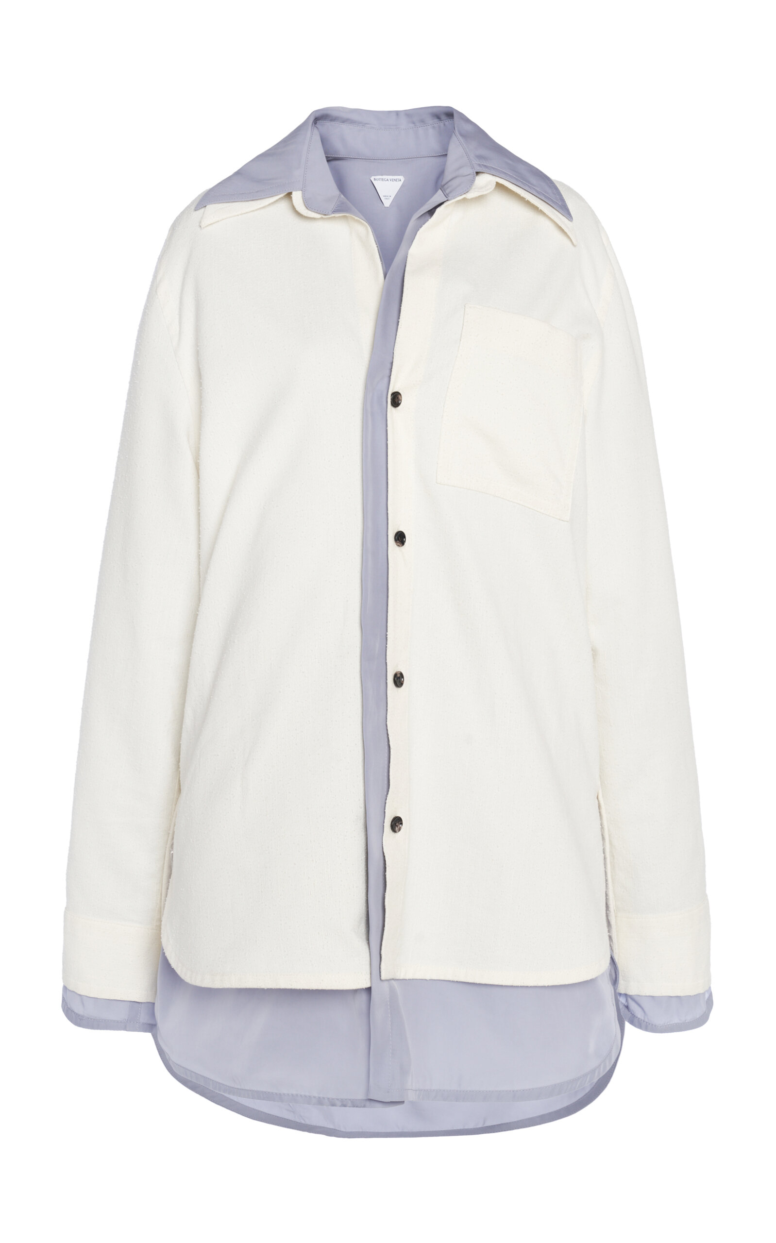 Bottega Veneta Knotted Cotton Shirt In White