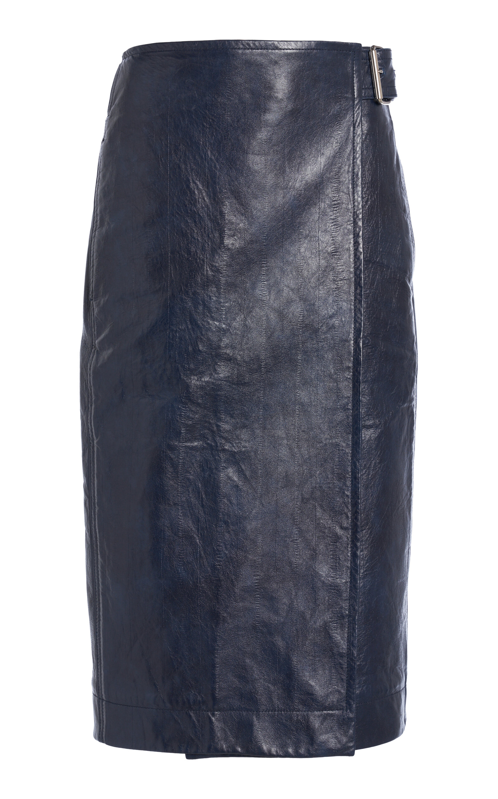 Bottega Veneta Belted Embossed-Leather Midi Pencil Skirt - Women's Bags