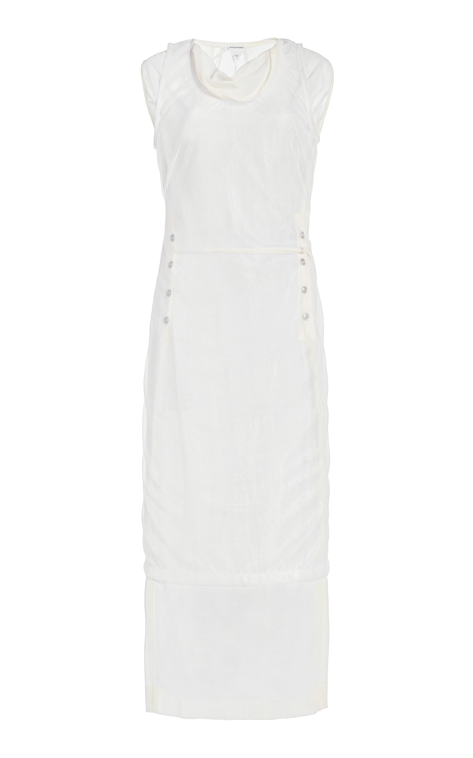 Bottega Veneta Layered Cotton Dress In White