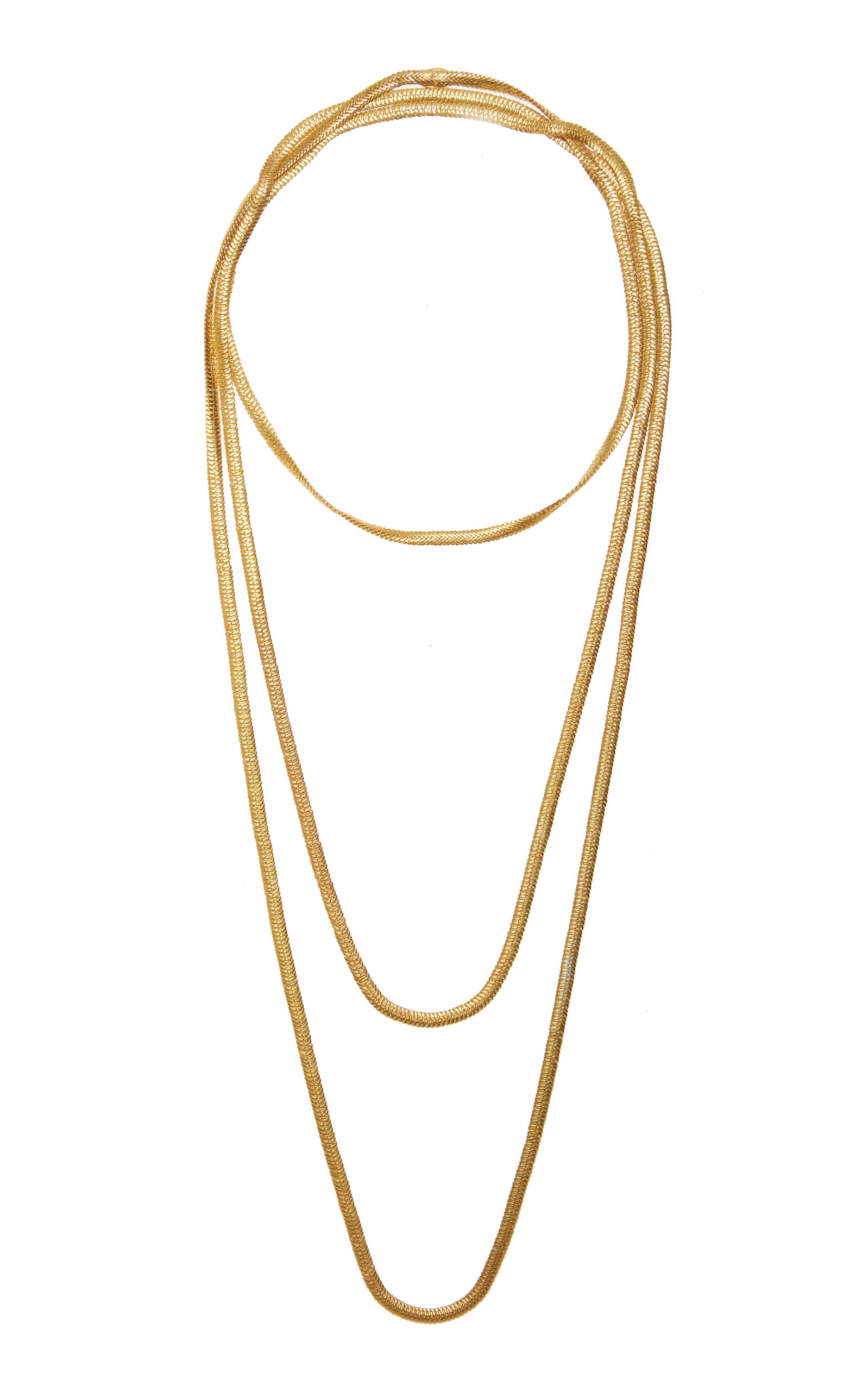 Snake 22K Gold-Plated Necklace
