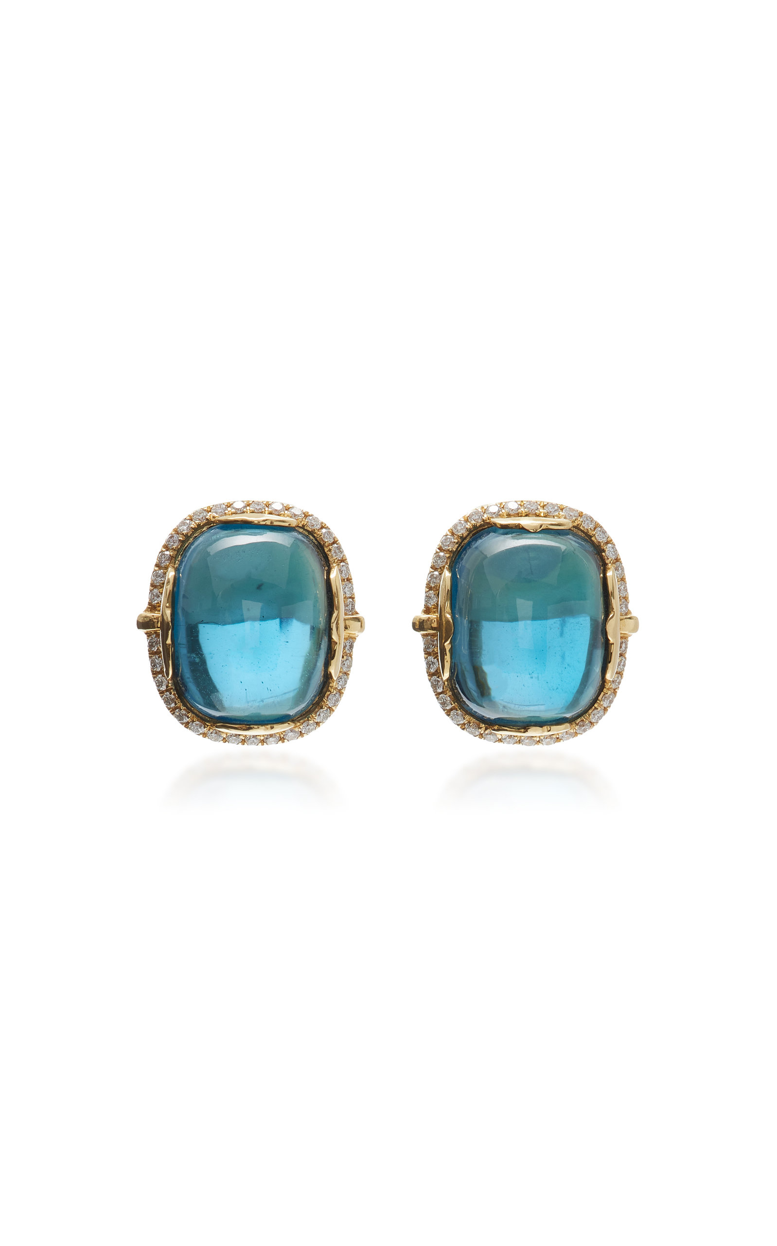 Goshwara Women's 18K Gold; Topaz And Diamond Earrings