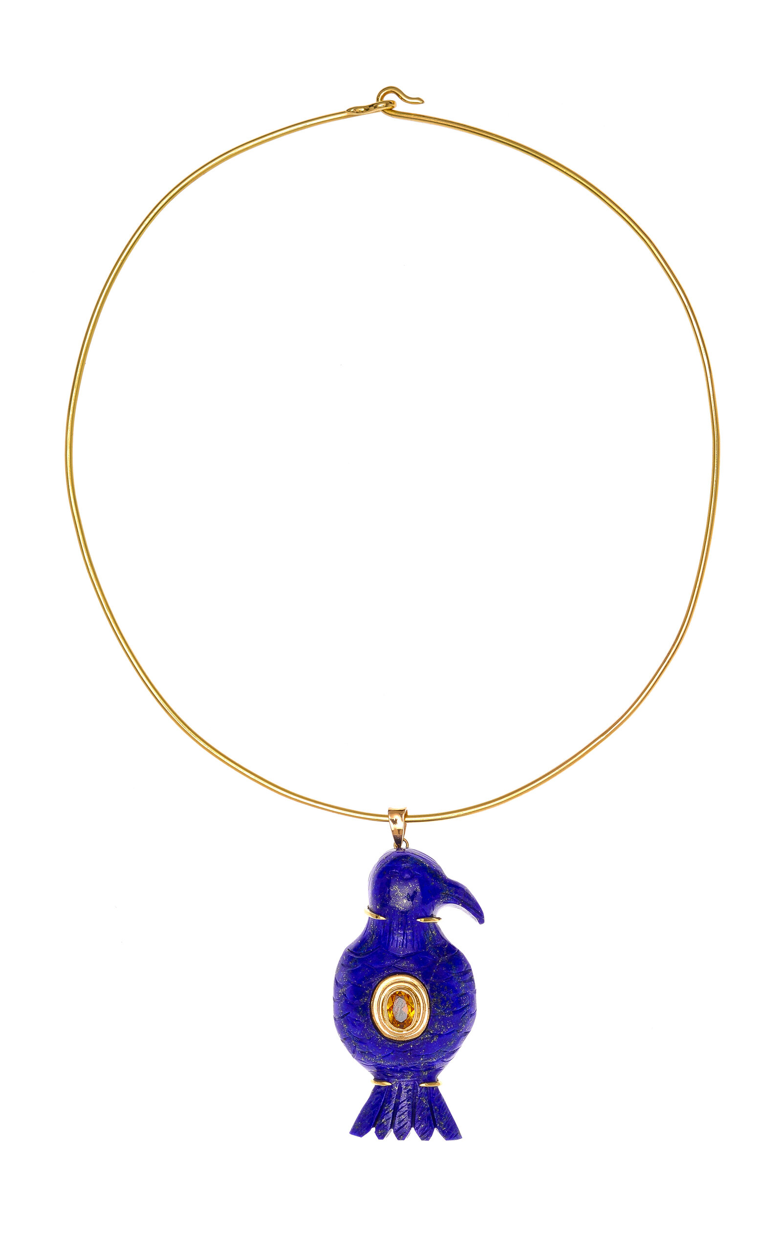 Haute Victoire Women's 18k Yellow Gold; Citrine; And Lapis Lazuli Necklace In Blue
