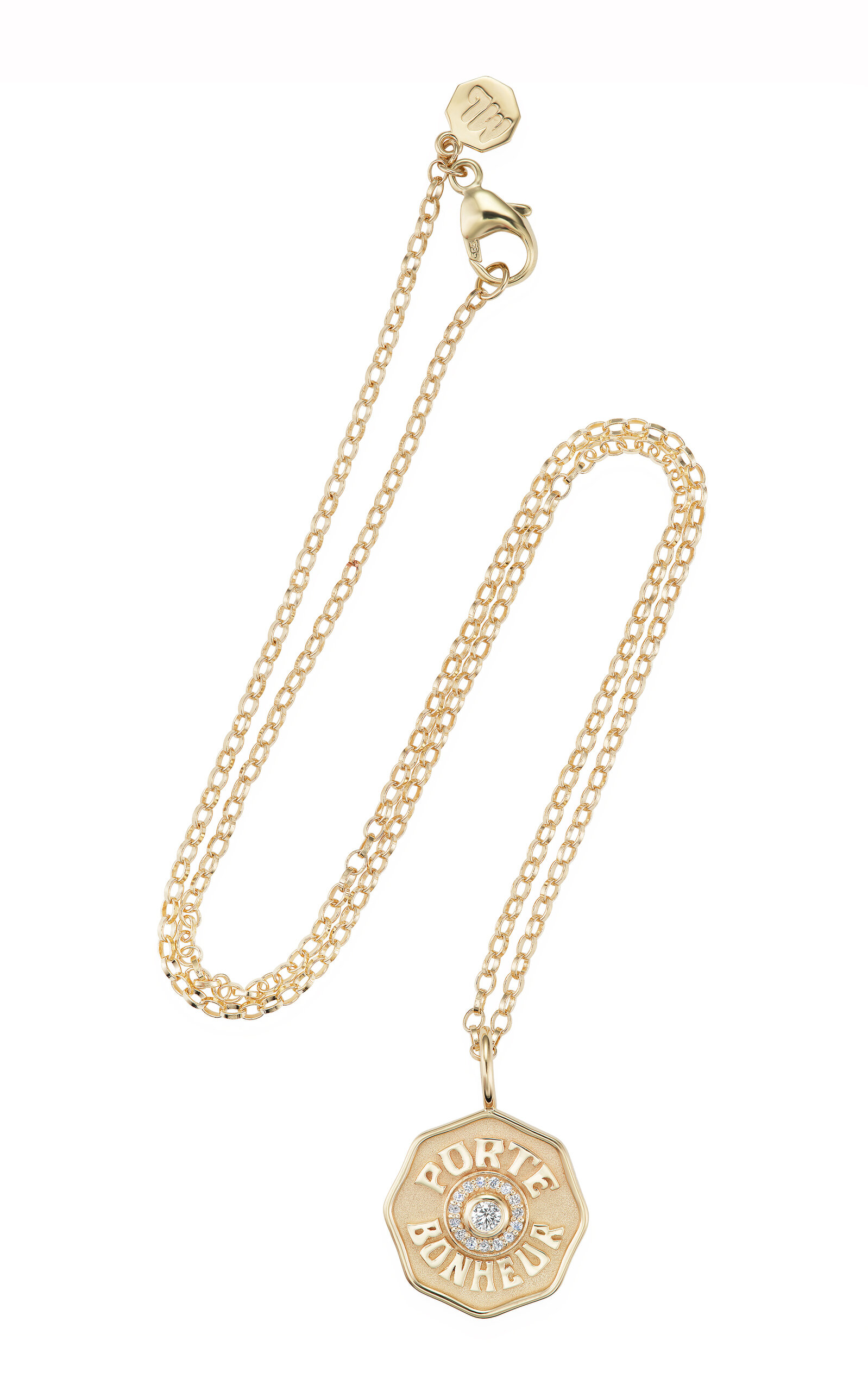 Marlo Laz Women's Mini Porte Bonheur 14K Yellow Gold Diamond Necklace