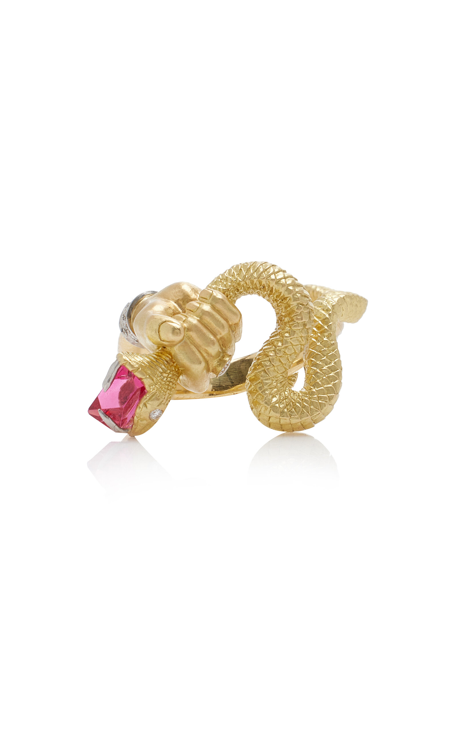 Anthony Lent 18k Gold Snake Handler Ring
