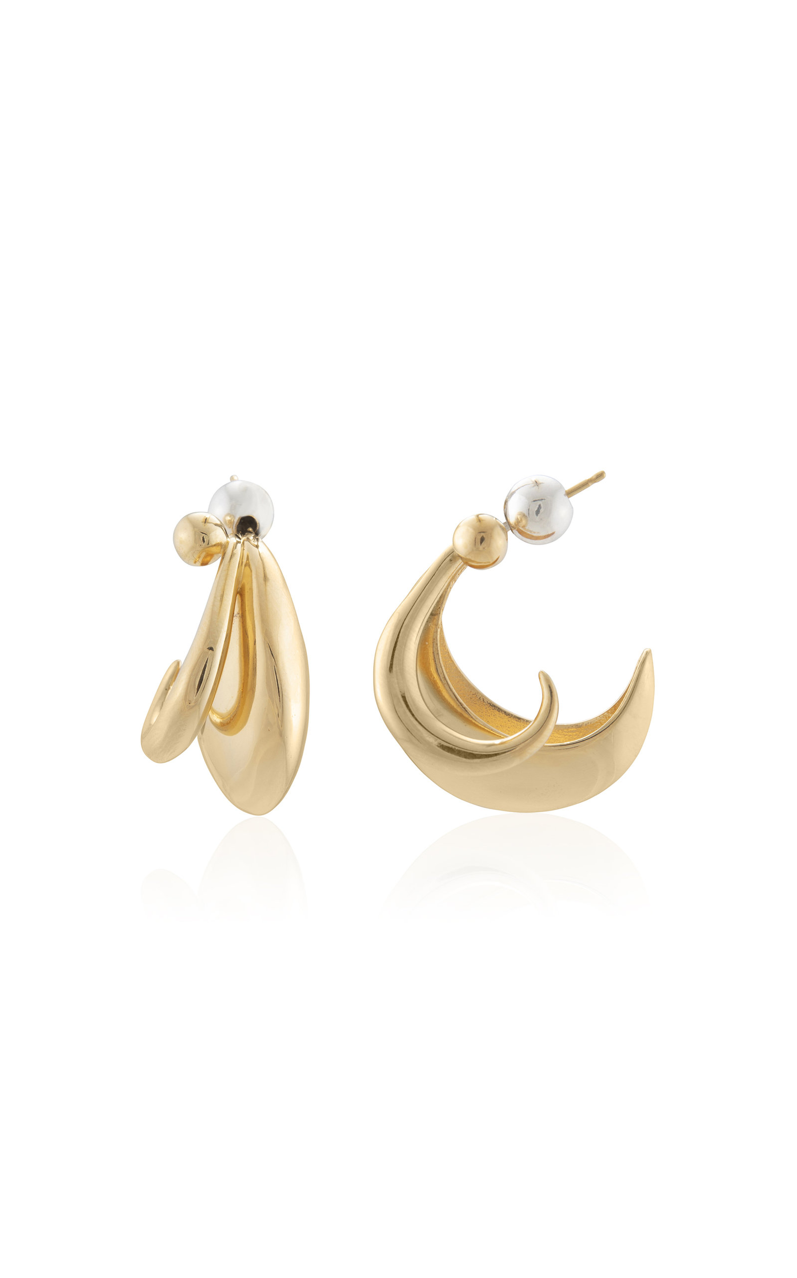 Mounser Women's Blue Large 14k Gold Vermeil Earrings
