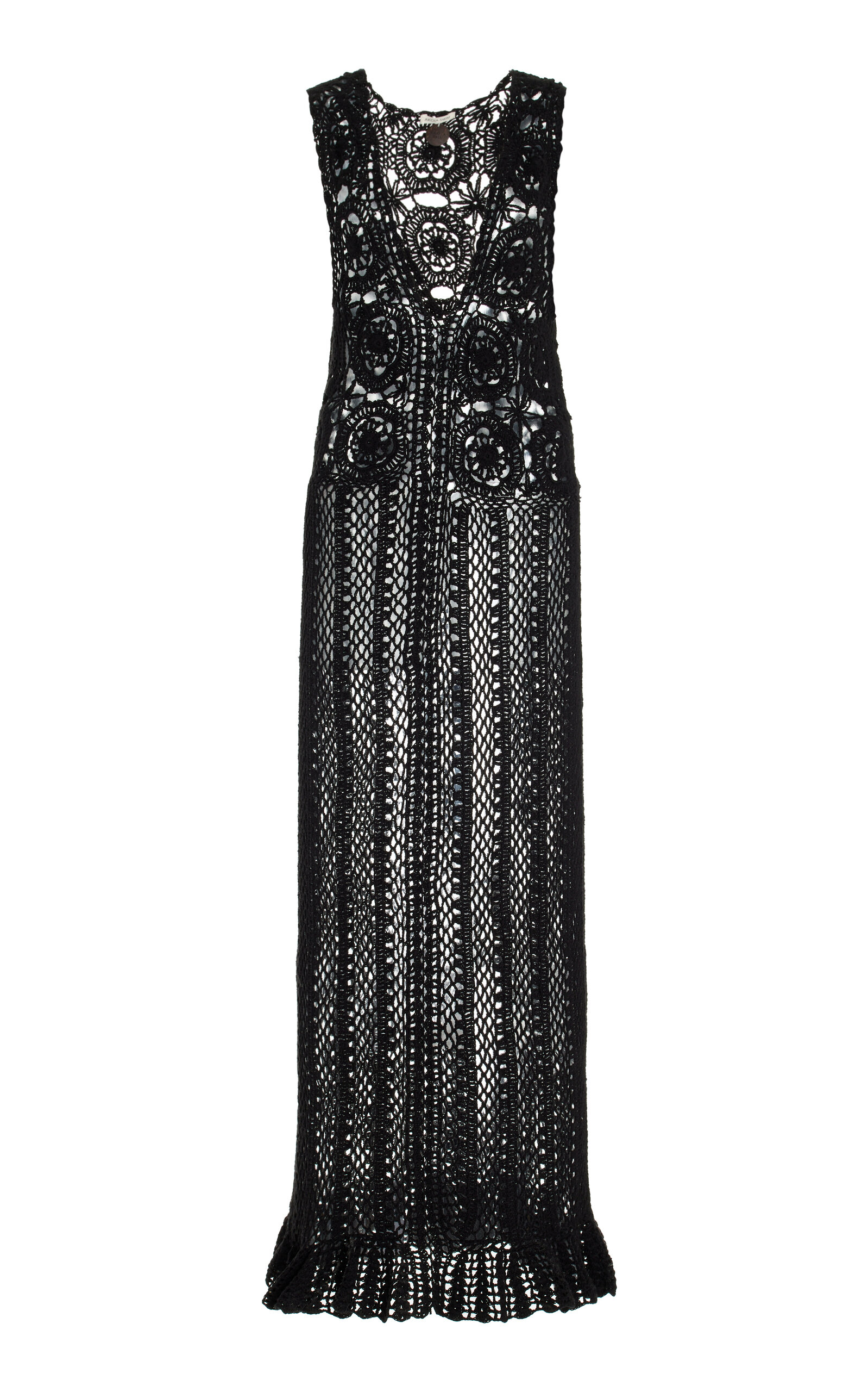 Akoia Swim Women's Azul Crocheted Cotton Maxi Dress In Black