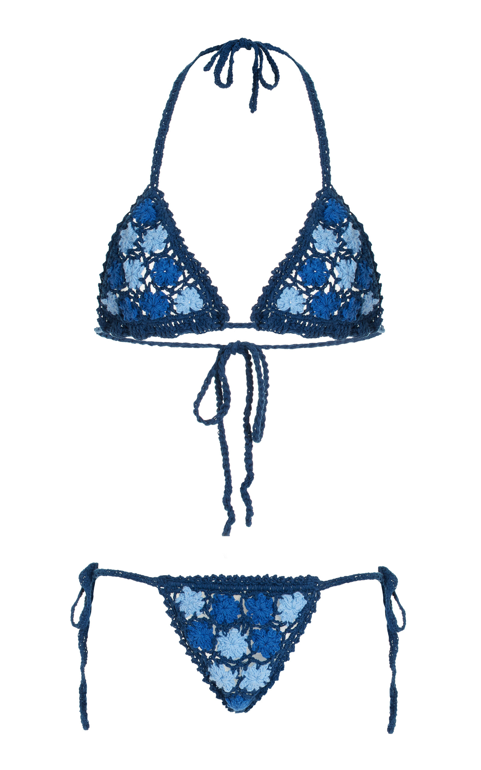 Akoia Swim Exclusive Dahlia Crocheted Cotton Bikini In Navy