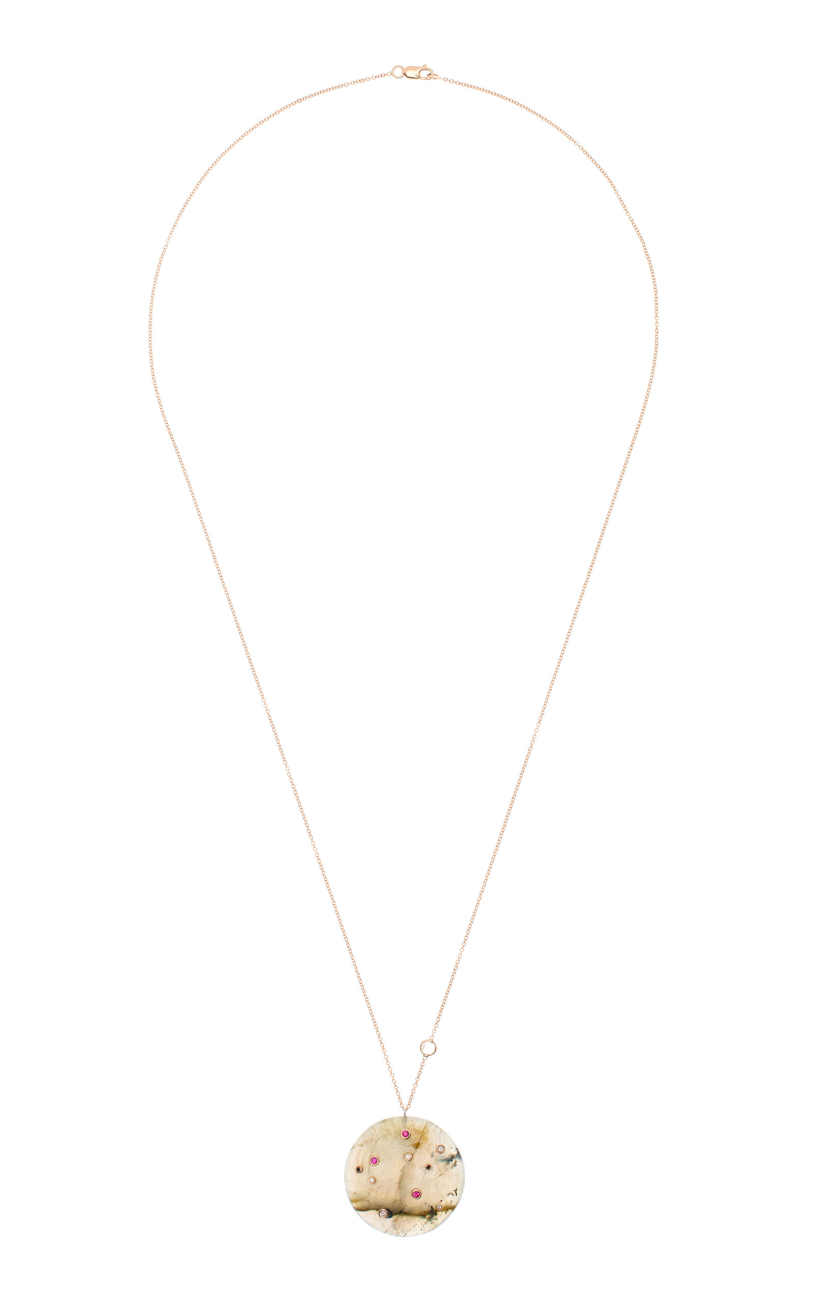 Bleecker & Prince Women's Constellation14K Rose Gold; Diamond; And Labradorite Necklace
