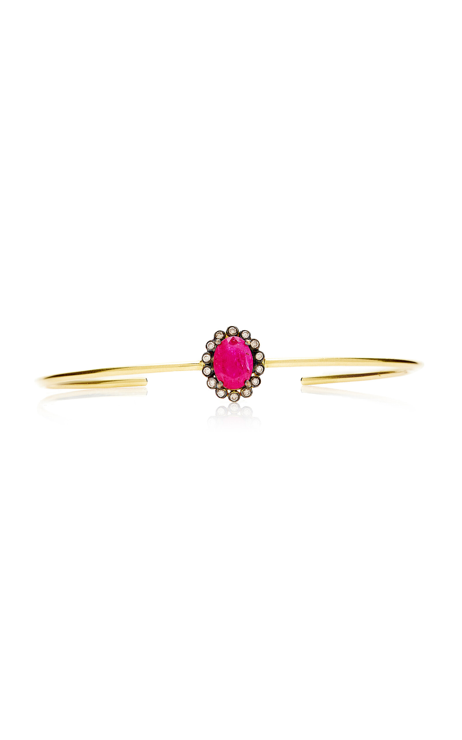 18K Gold Ruby Cuff