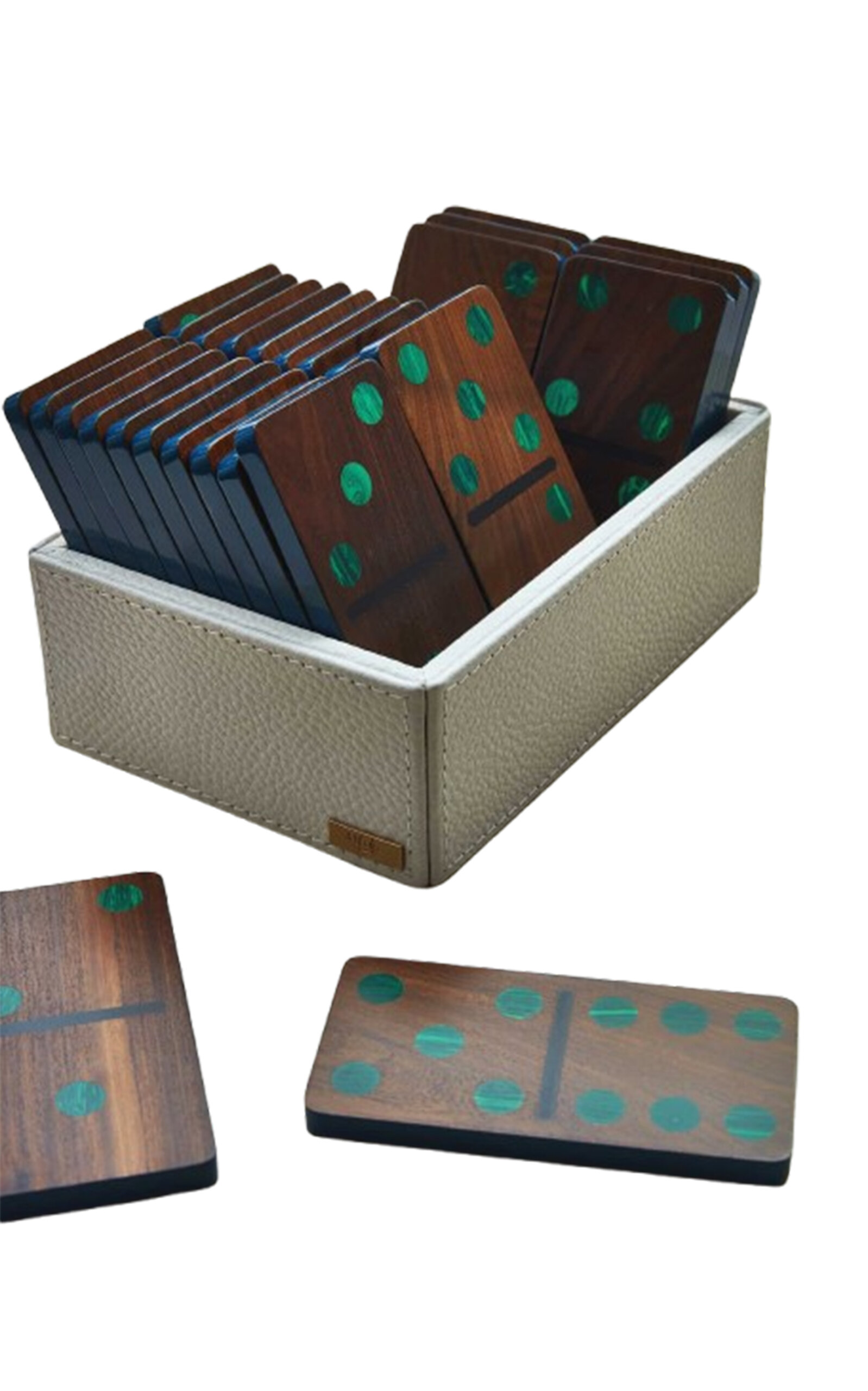 Marcela Cure Large Pui Wood Domino Set - Green