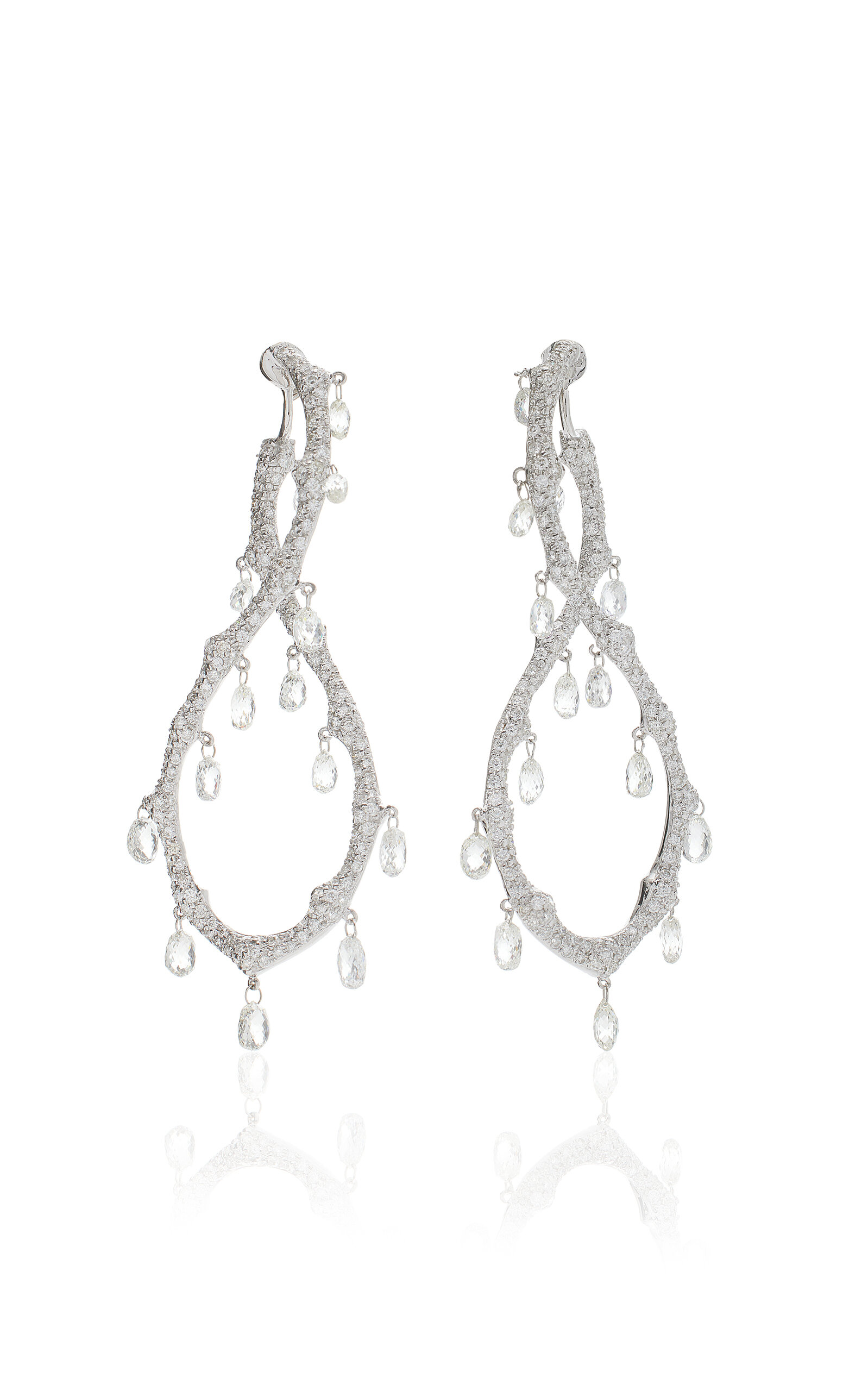 Piranesi Women's 18k White Gold Infinity Briolette Earrings