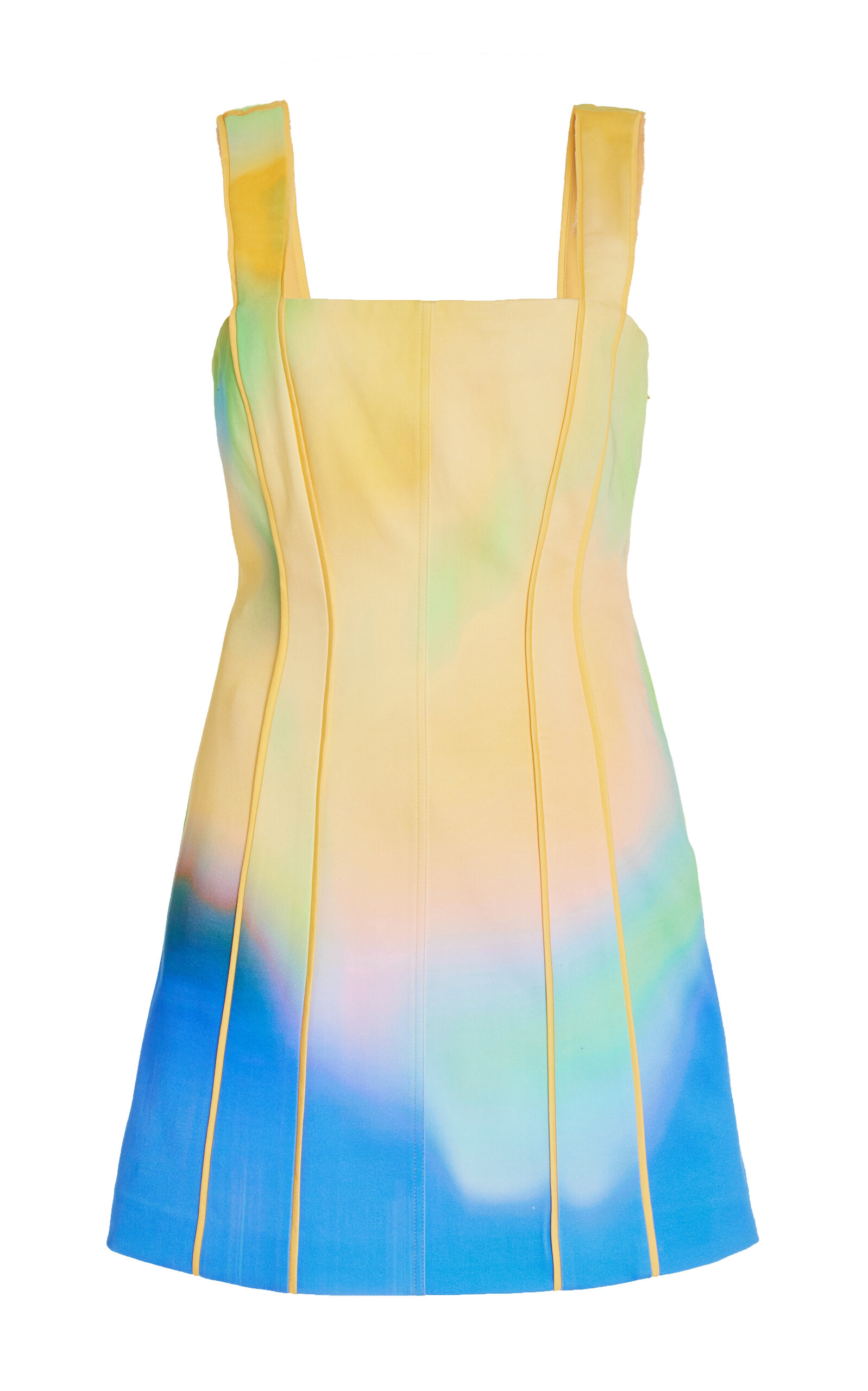Shop Simkhai Lucille Printed Sateen Mini Dress In Multi