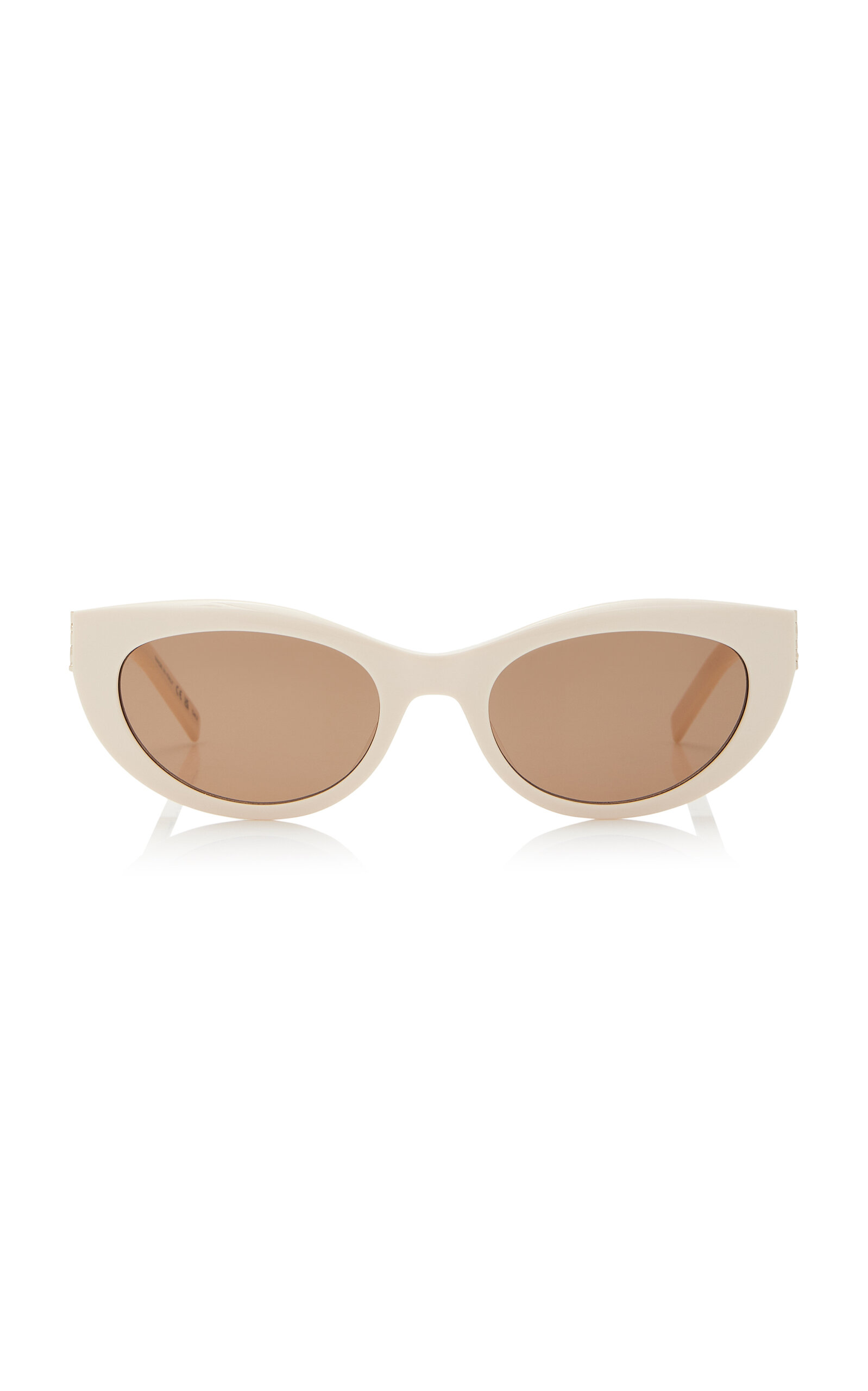 Saint Laurent Ysl Cat-eye Acetate Sunglasses In White