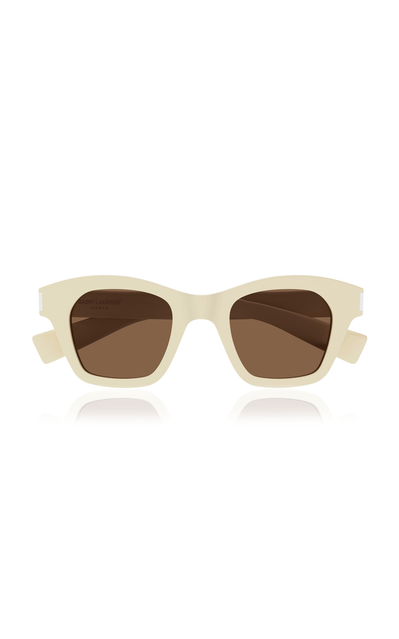 Saint Laurent Square-frame Acetate Sunglasses In White