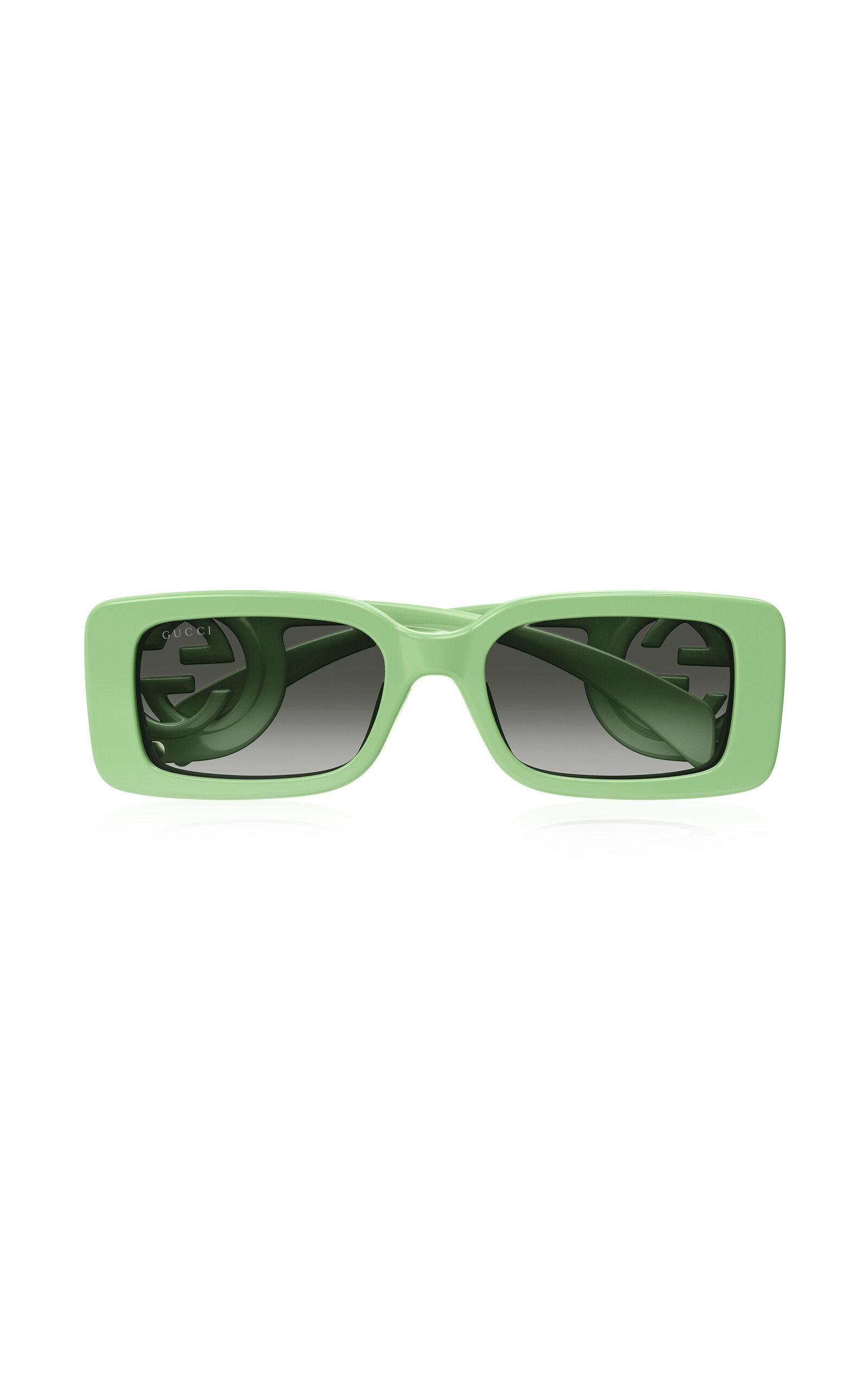 Gucci Women's Chaise Longue 54mm Rectangular Sunglasses In Green
