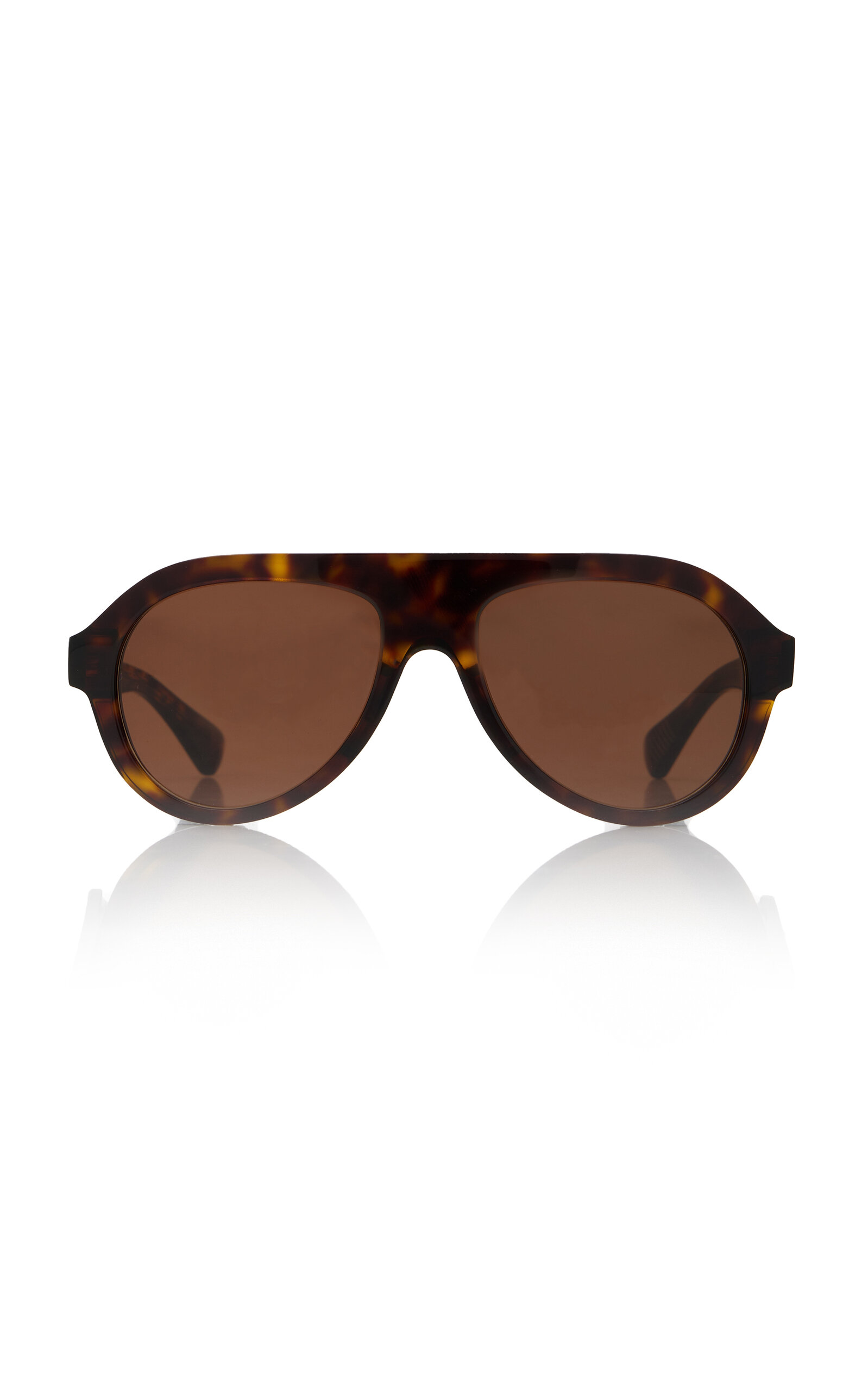 Bottega Veneta Aviator-frame Acetate Sunglasses In Brown