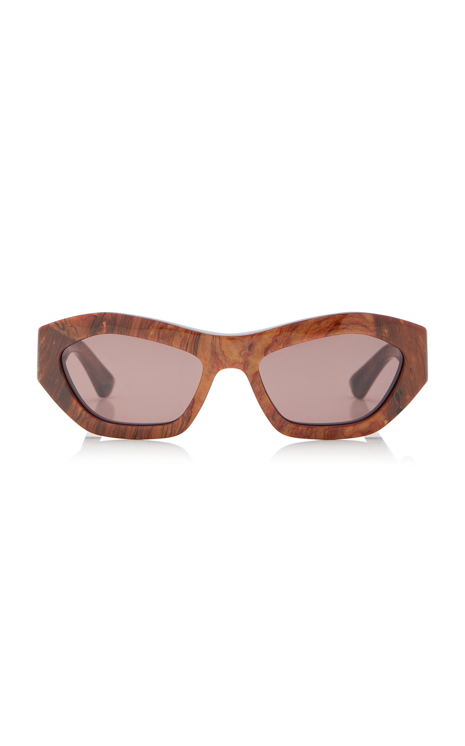 Bottega Veneta Cat-eye Acetate Sunglasses In Brown