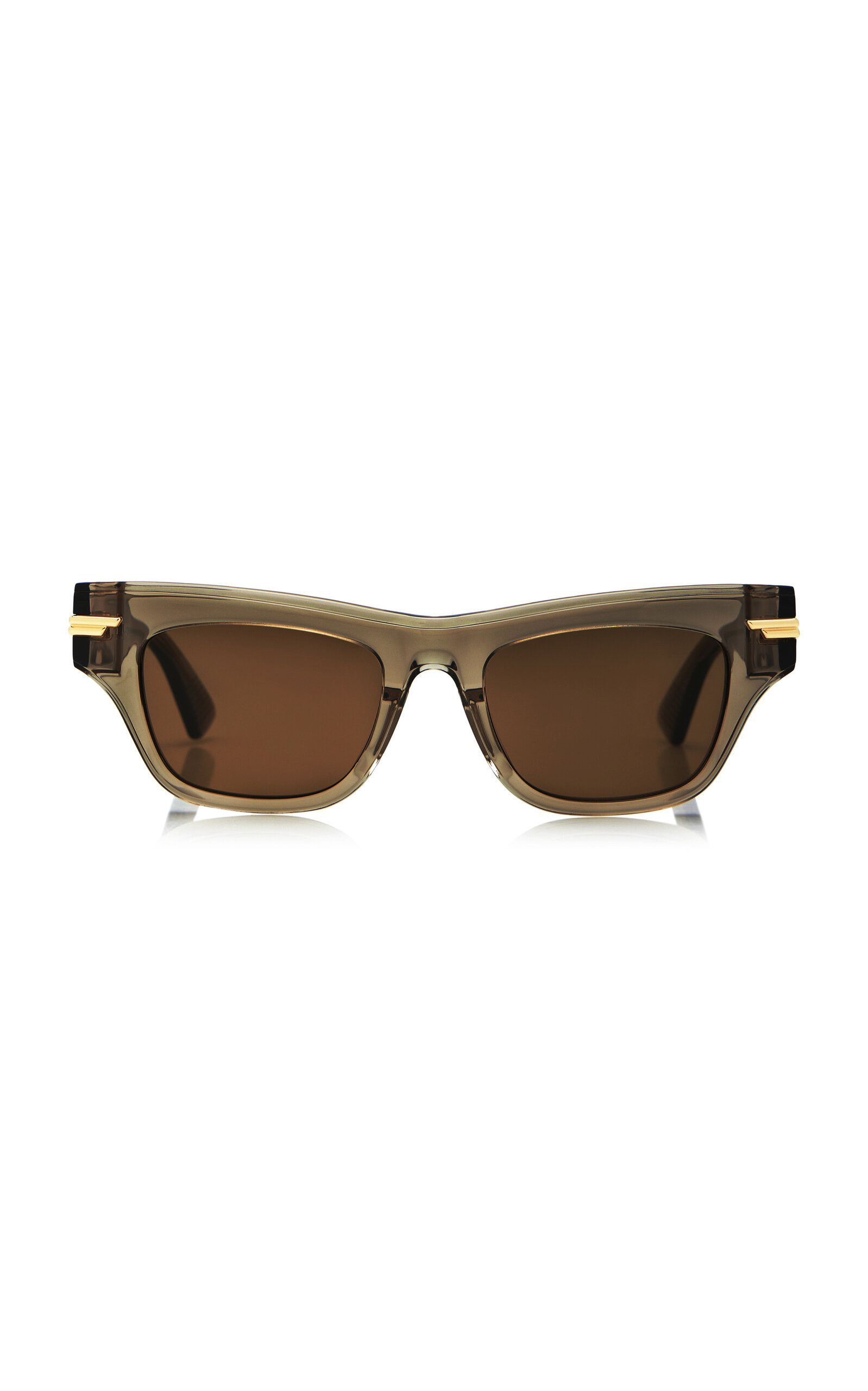 Bottega Veneta Square-frame Acetate Sunglasses In Brown