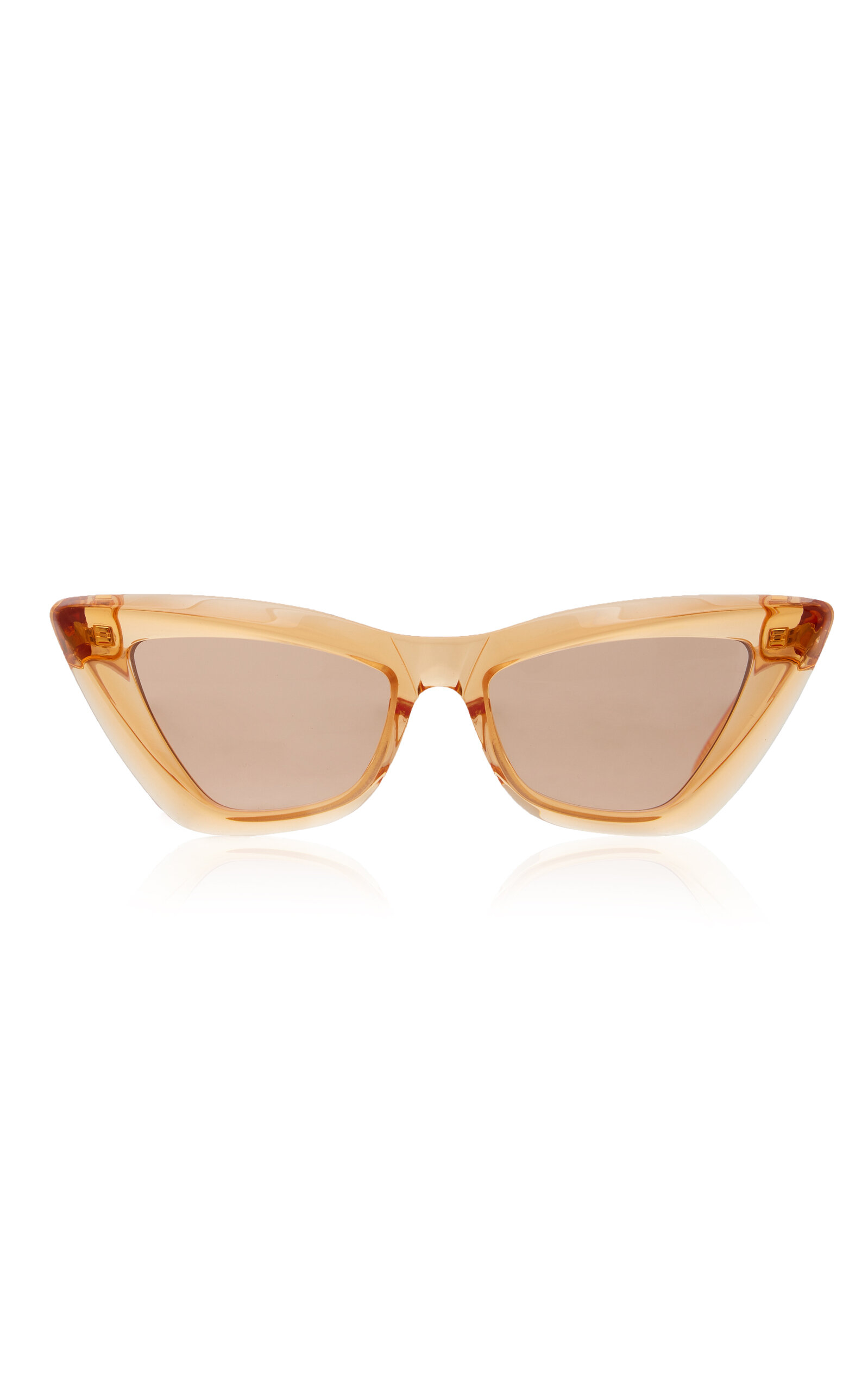 Bottega Veneta - Cat-Eye Acetate Sunglasses - Orange - OS - Moda Operandi