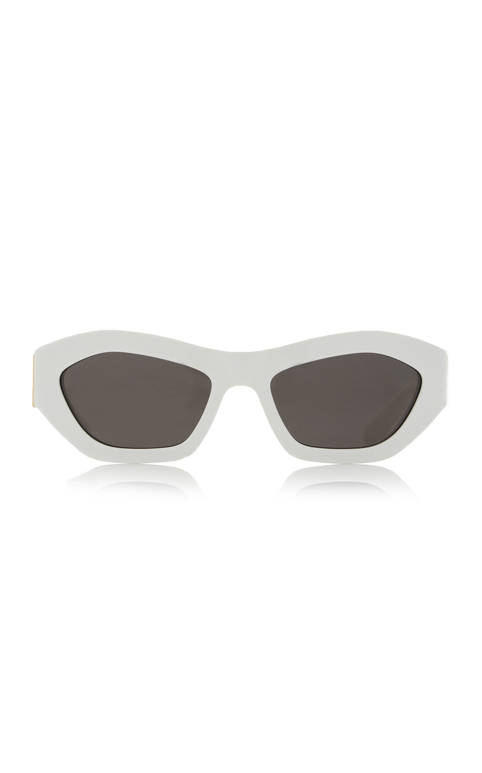 Bottega Veneta Cat-eye Acetate Sunglasses In White