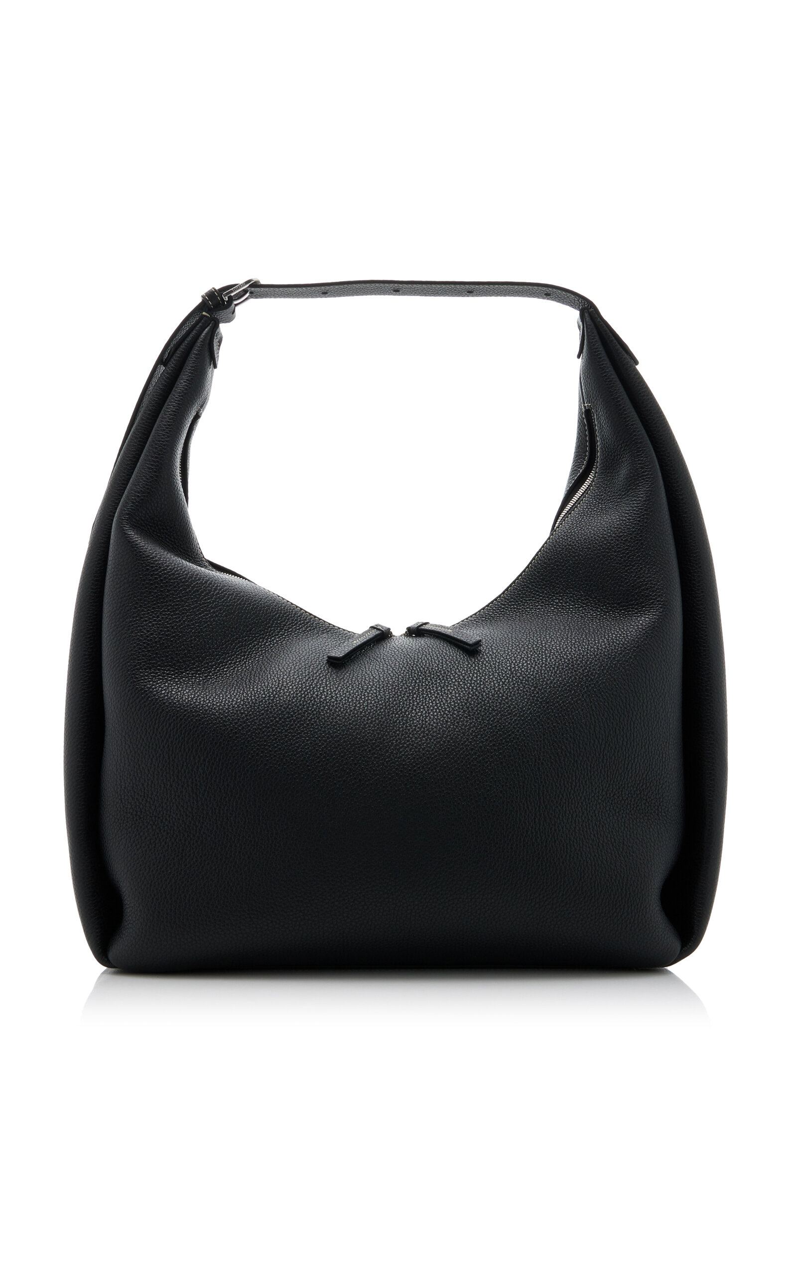 Toteme Belt Leather Hobo Bag - Black - OS