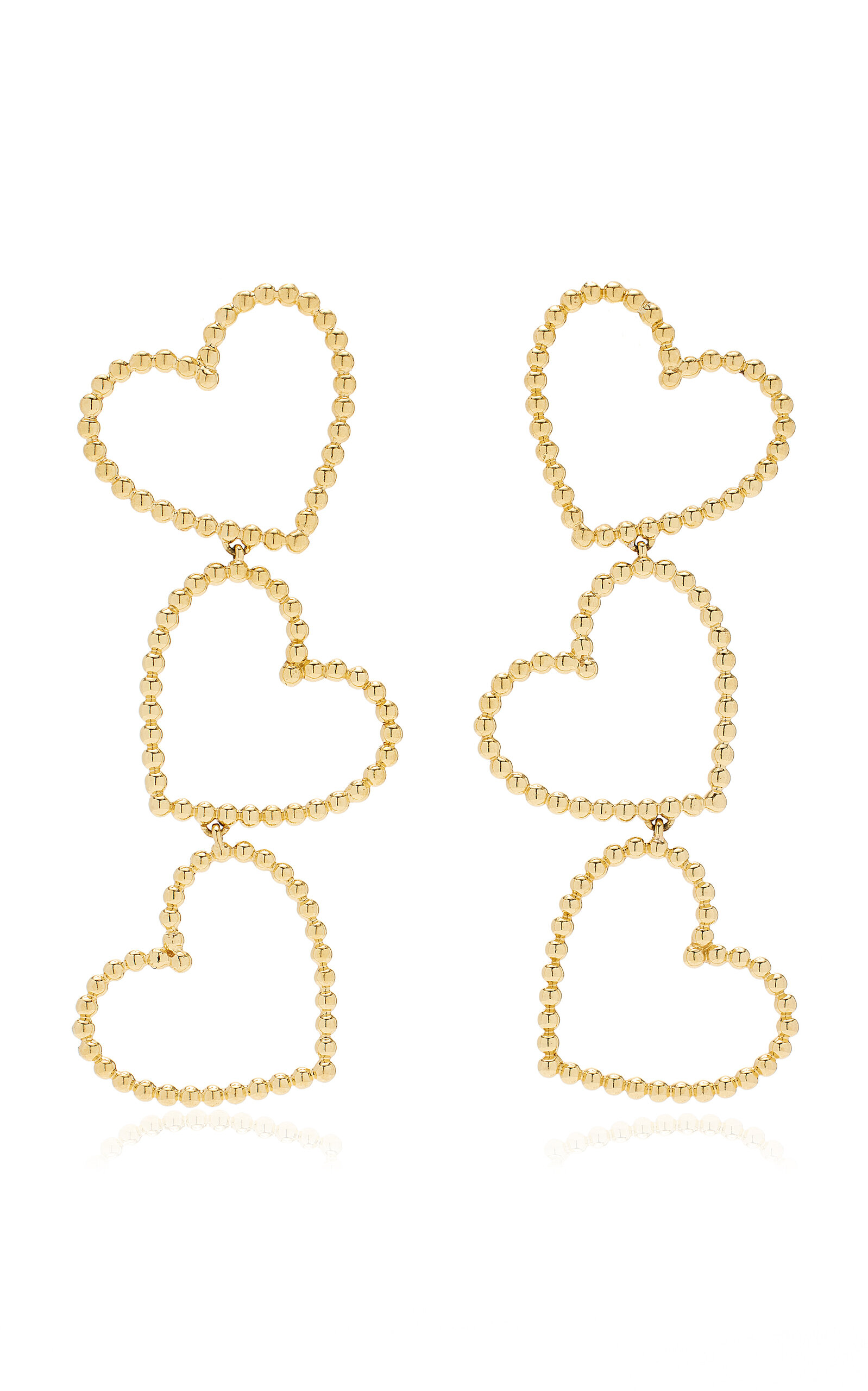 Briony Raymond Women's Confetti Sweetheart 18K Yellow Gold Earrings