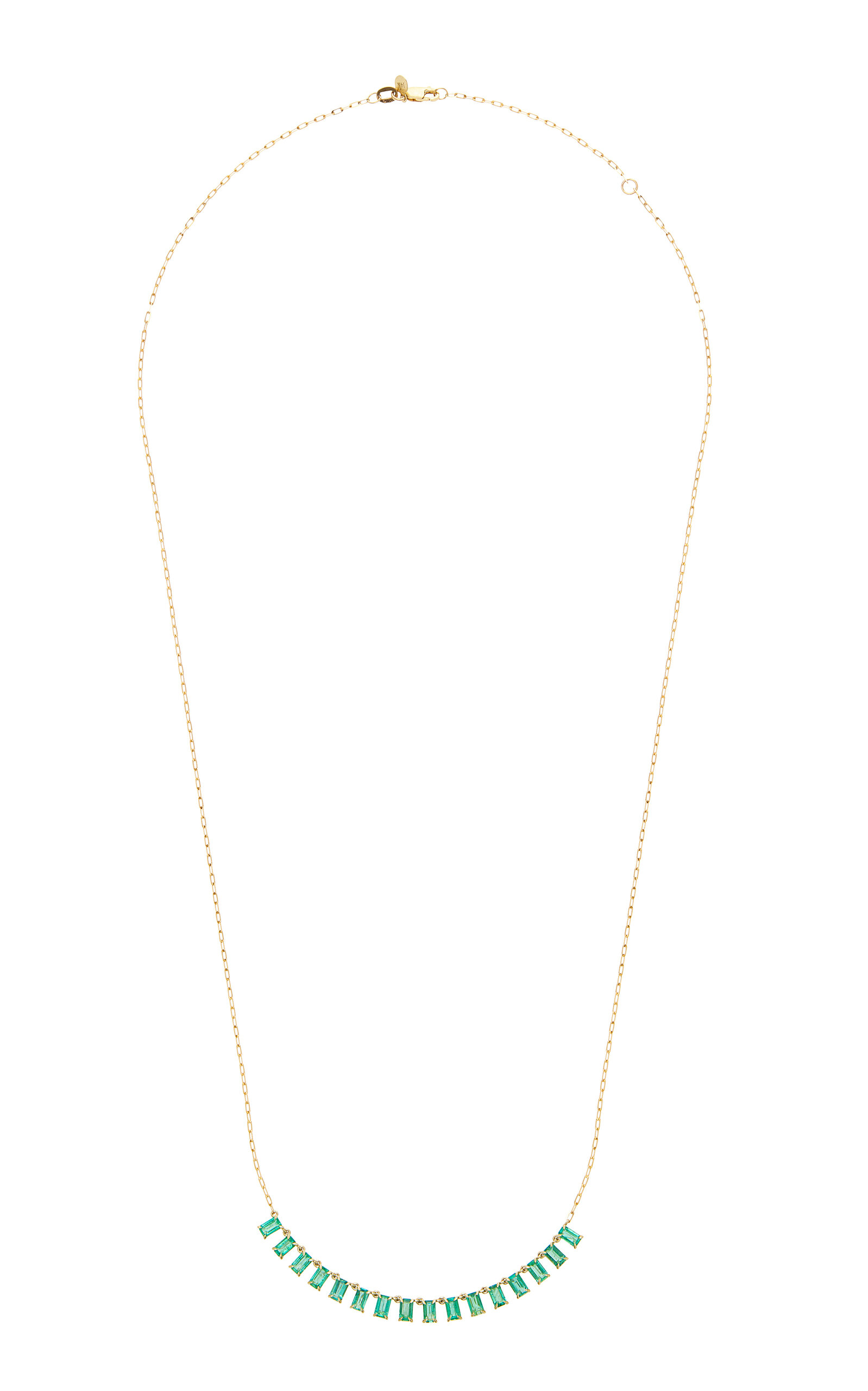Ila Cleo 14k Yellow Gold Emerald Necklace In Green