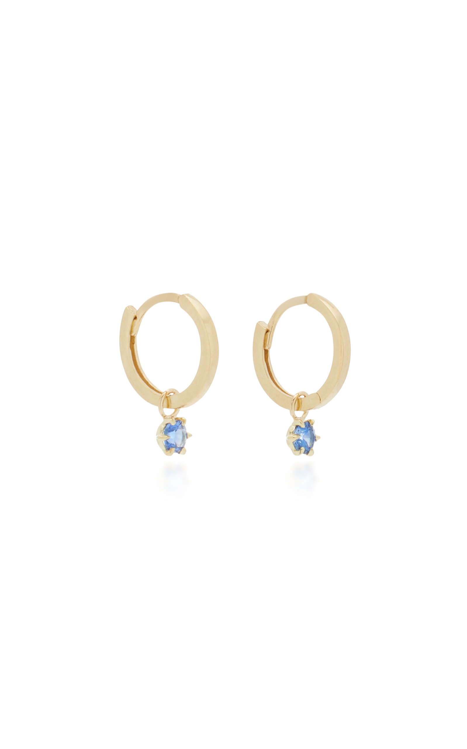 Gideon 14K Yellow Gold Sapphire Hoop Earrings