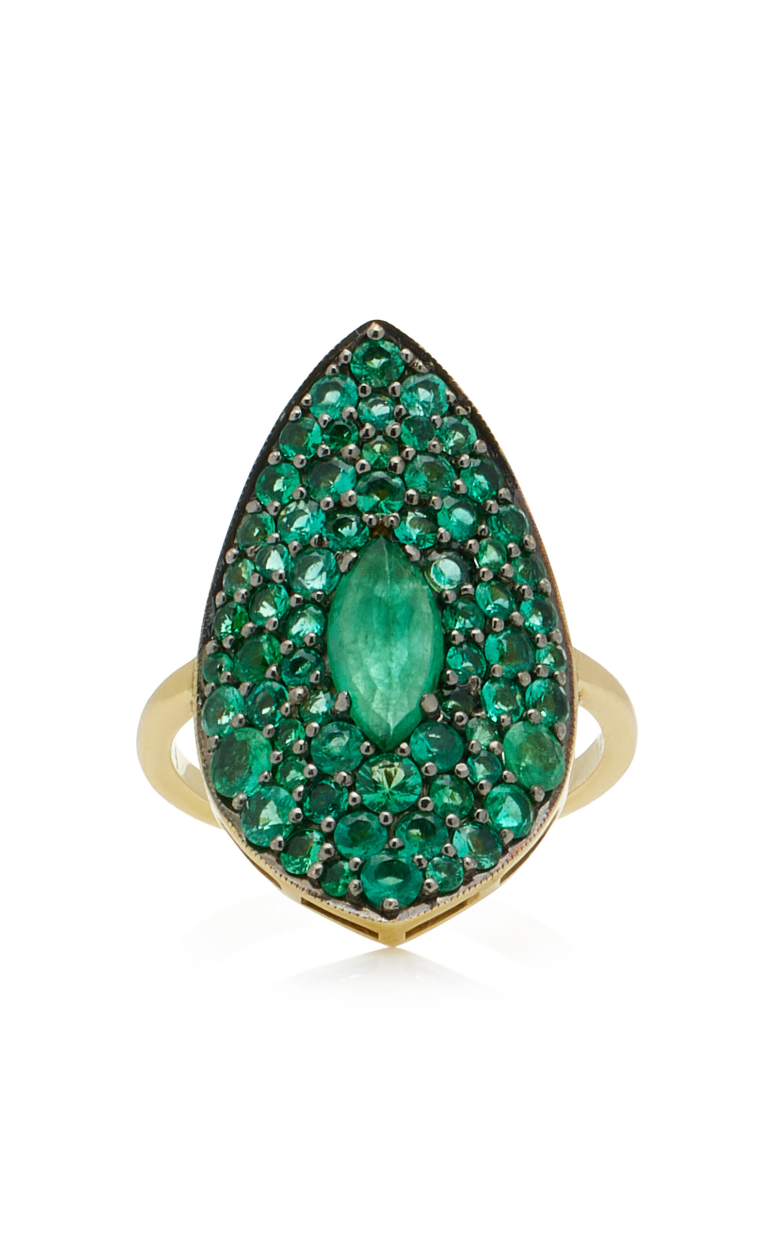 Ila Women's Leonelle 14k Yellow Gold Emerald Ring In Green