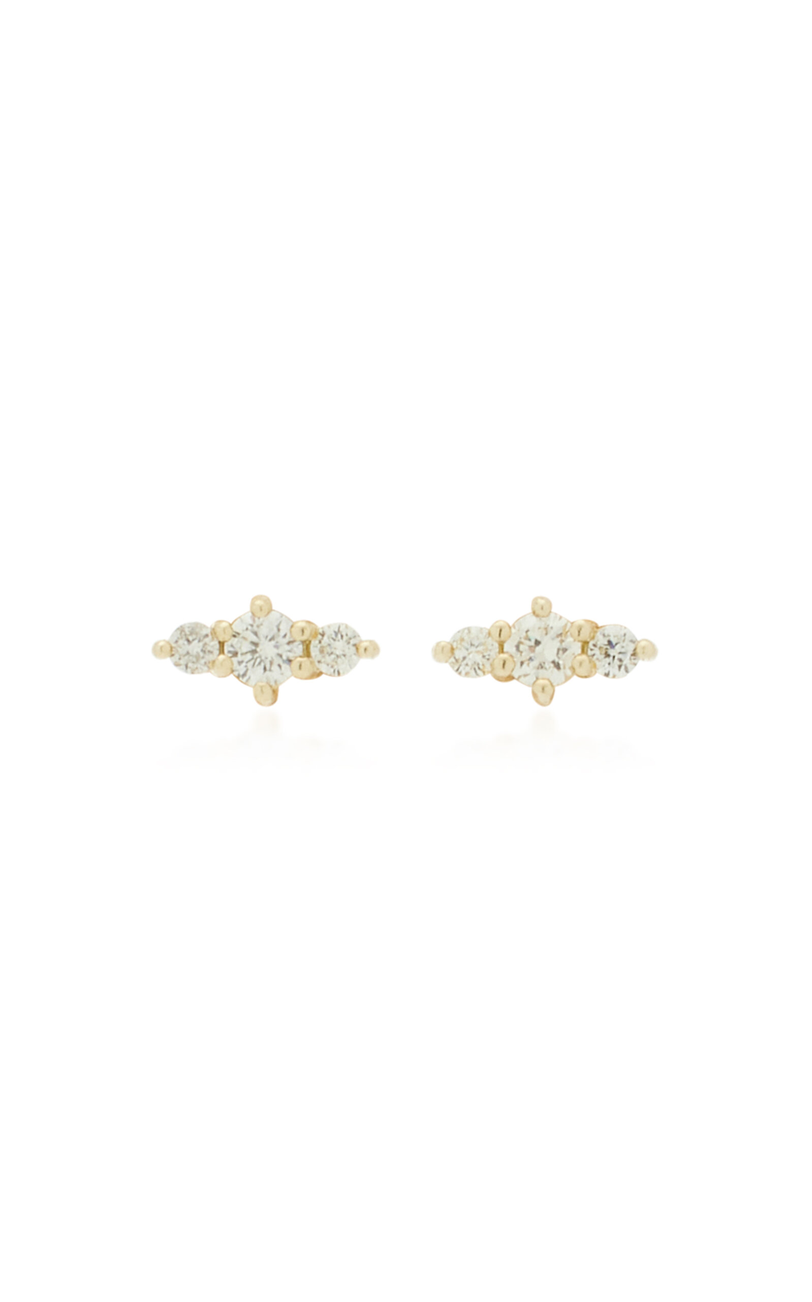 Ila Hanley 14k Yellow Gold Diamond Earrings