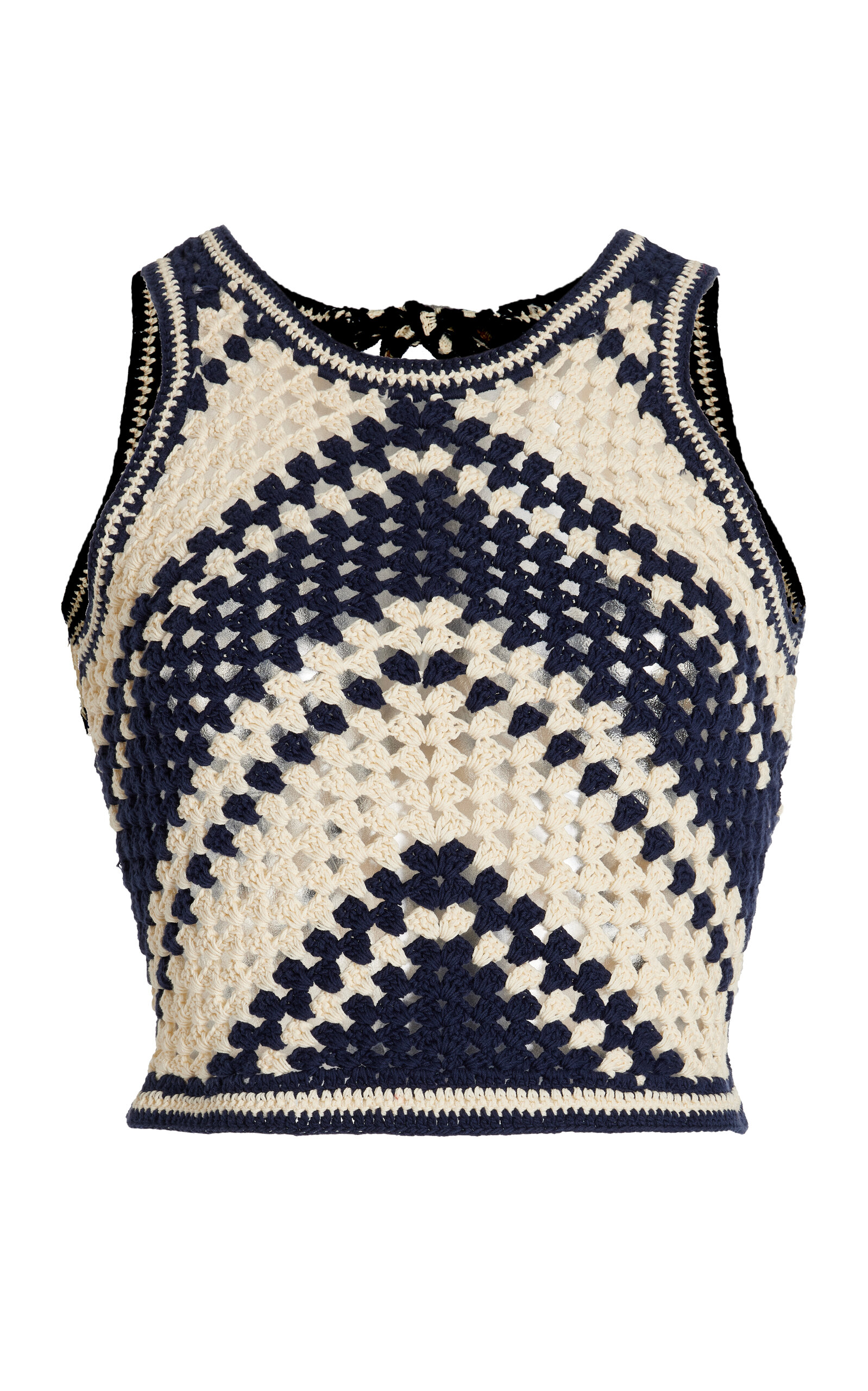 Zimmermann - Chintz Hand-Crocheted Cotton Top - Stripe - 0 - Moda Operandi