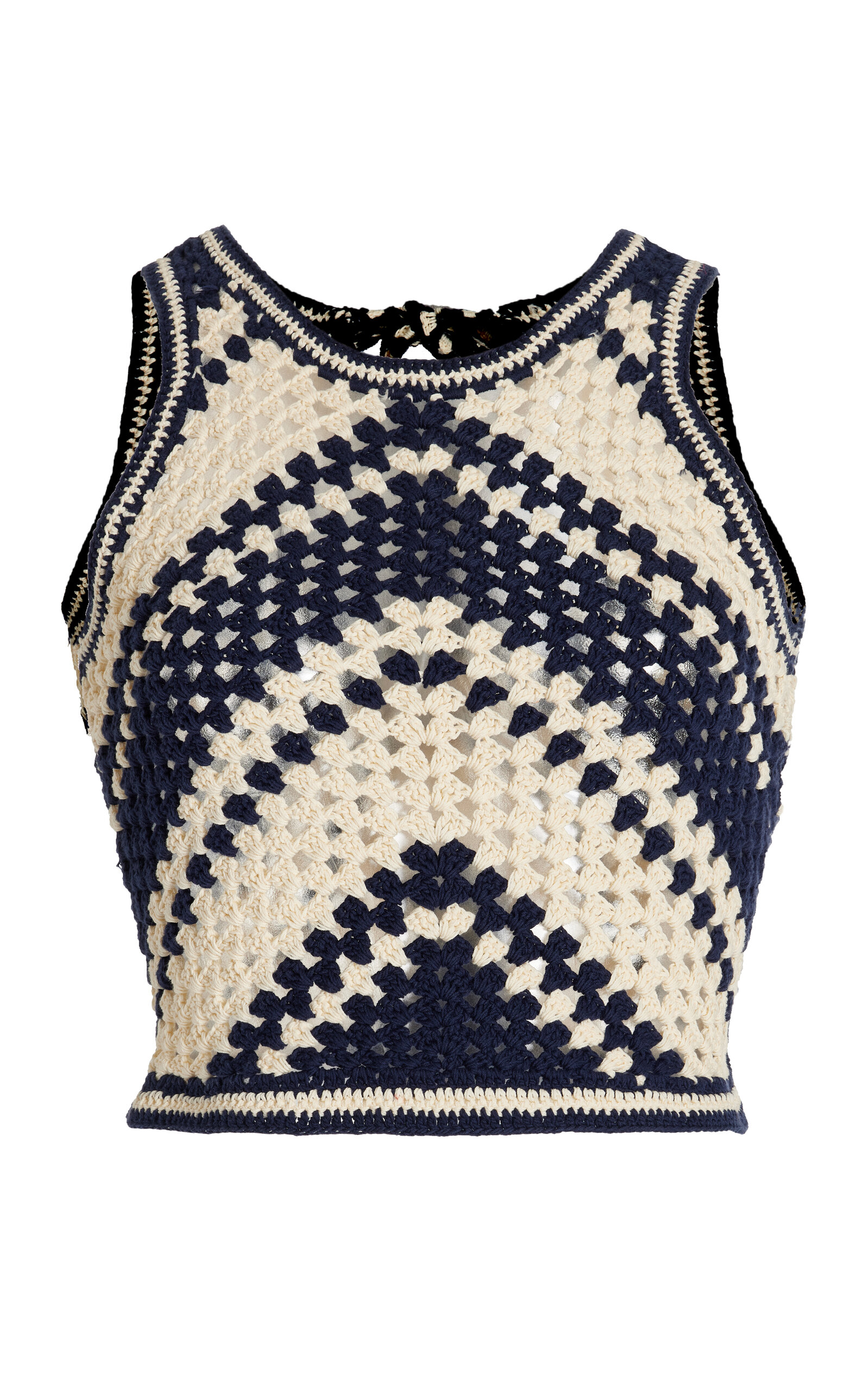 Zimmermann Chintz Hand-crocheted Cotton Top In Stripe | ModeSens