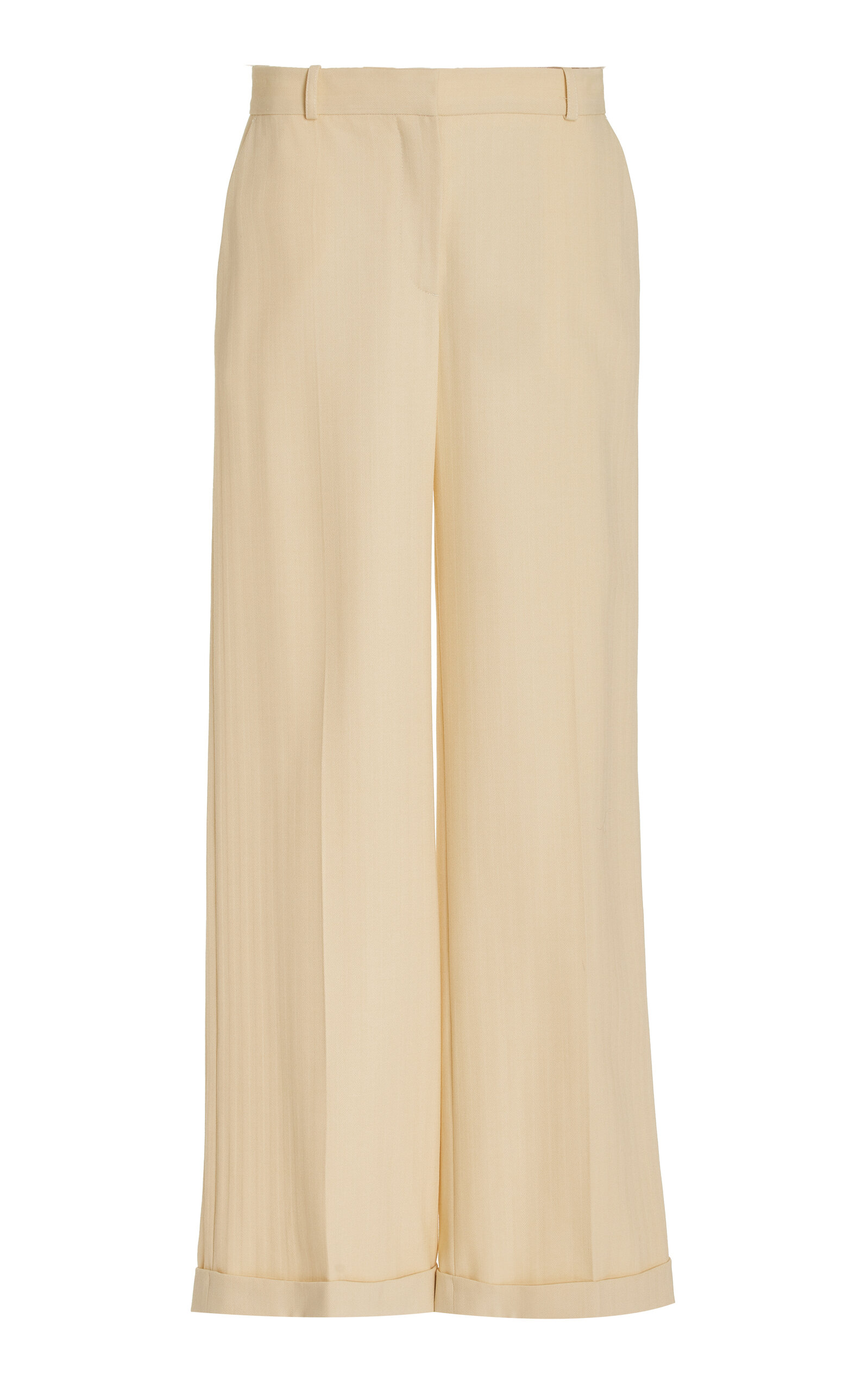 Totême Tailored Herringbone-weave Suit Trousers In Neutral