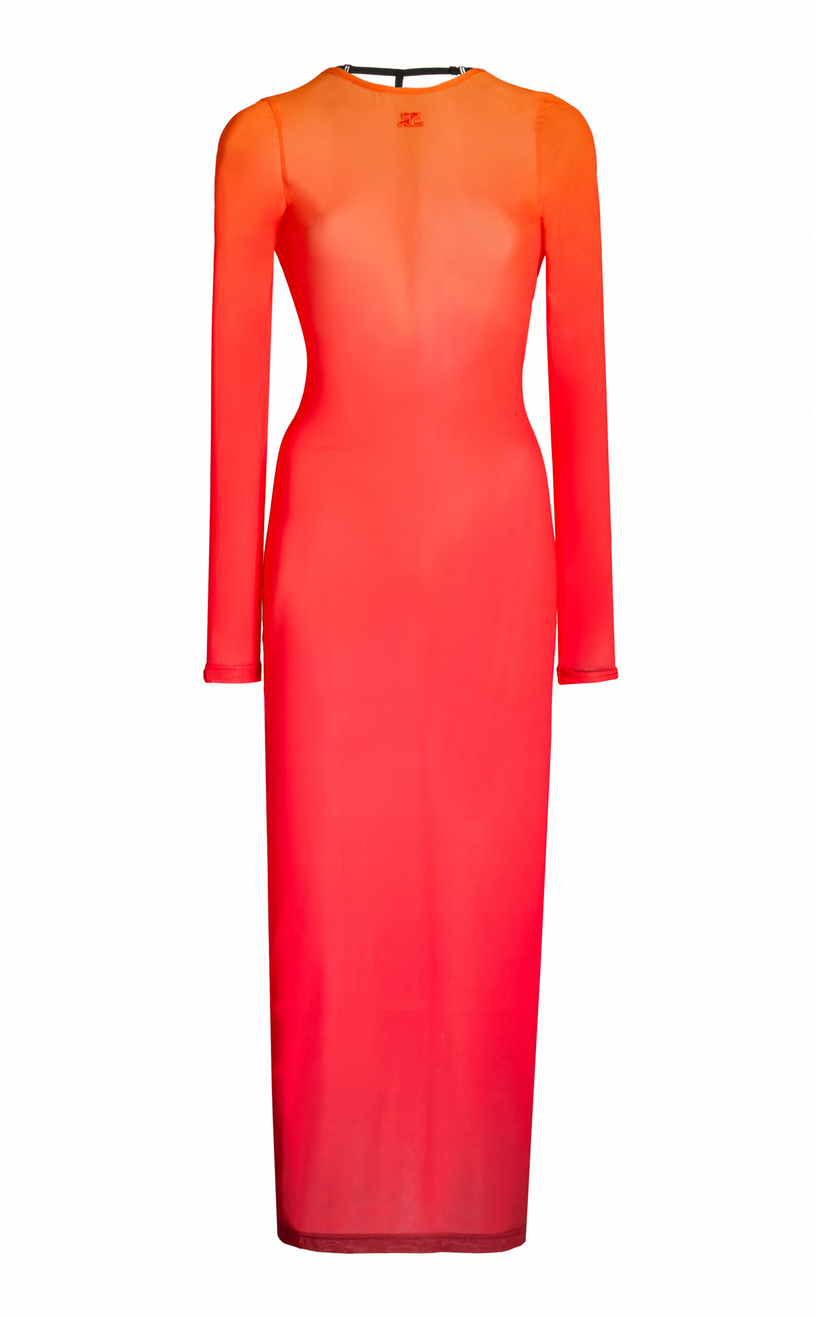 Shop Courrèges Gradient Sunset Second-skin Dress In Orange