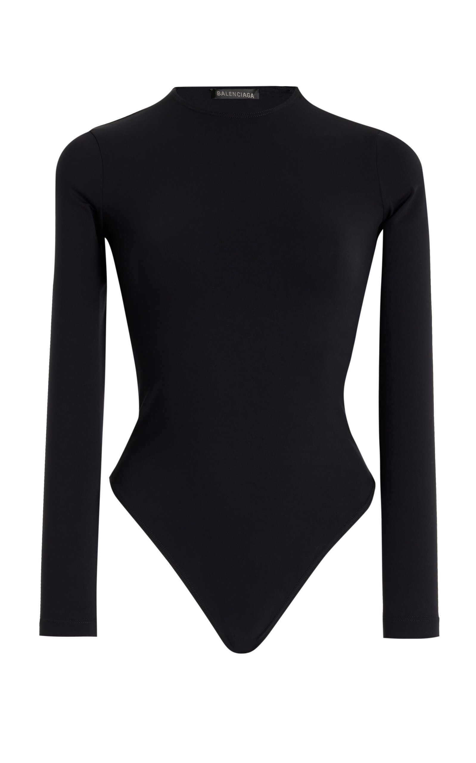 Shop Balenciaga Fitted Jersey Bodysuit In Black
