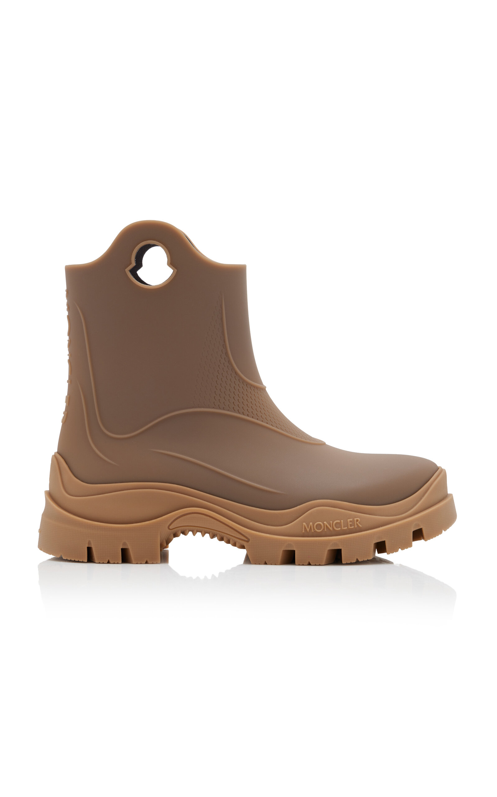 Shop Moncler Misty Rubber Rain Boots In Neutral