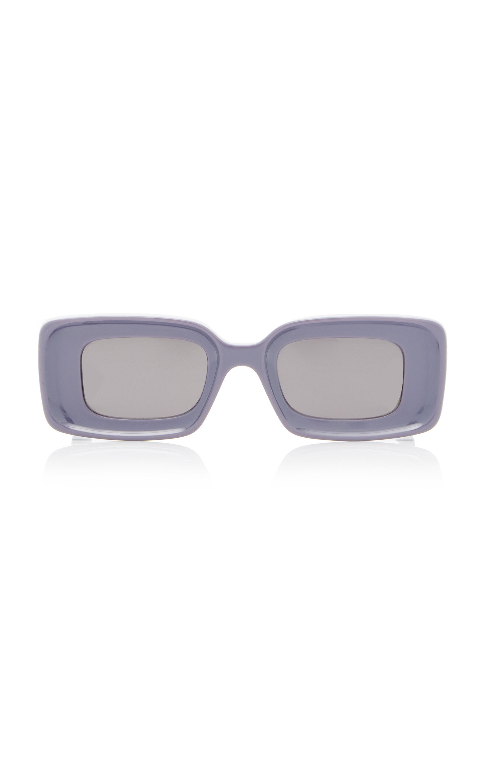 Loewe Anagram-detailed Square-frame Acetate Sunglasses In Grey