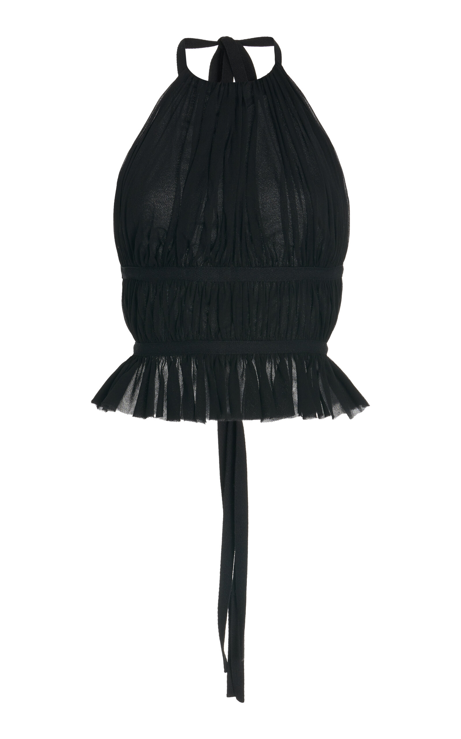 Tae Park Exclusive Silk-Chiffon Wrap Top