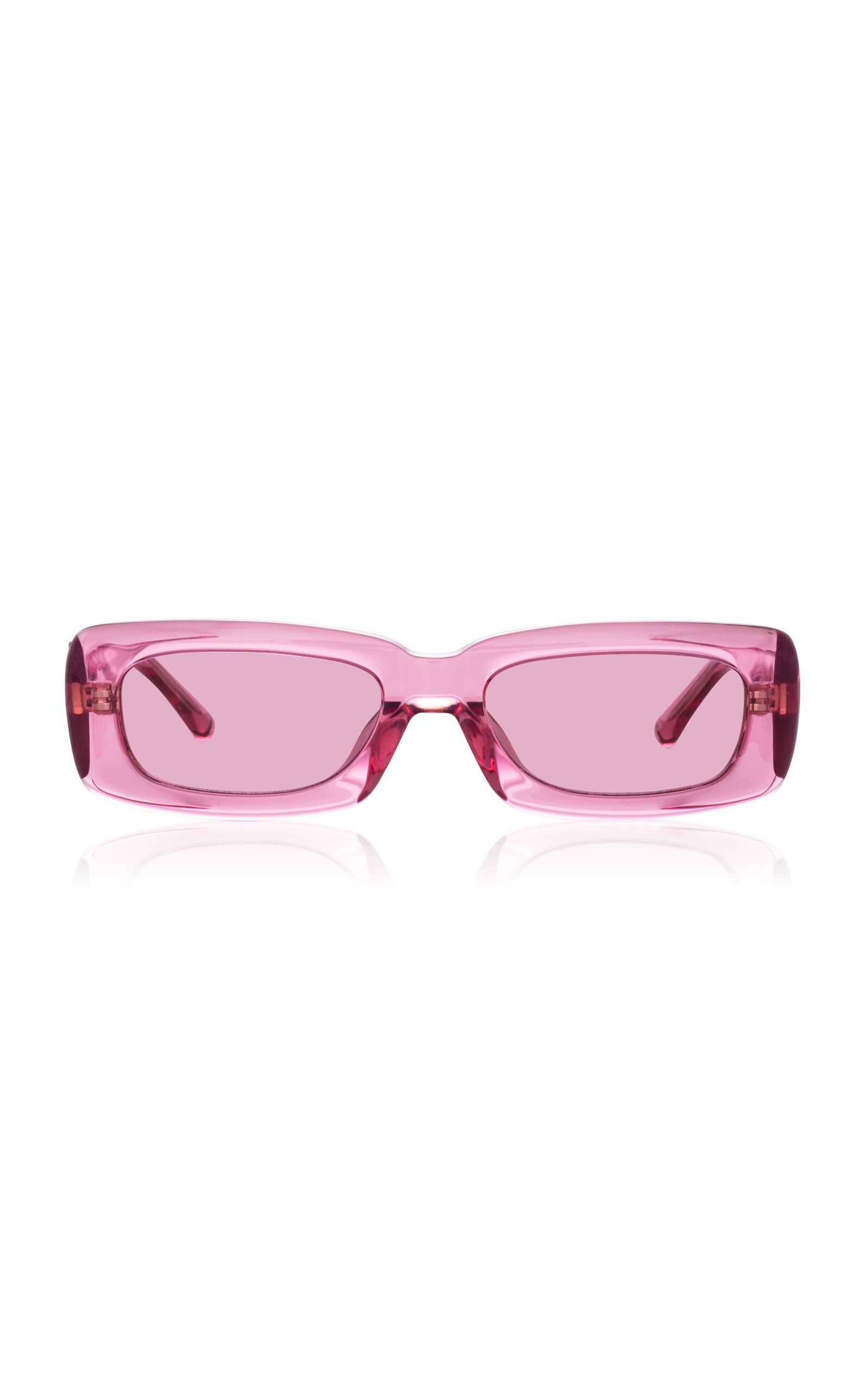 Attico Mini Marfa Square-frame Acetate Sunglasses In Pink