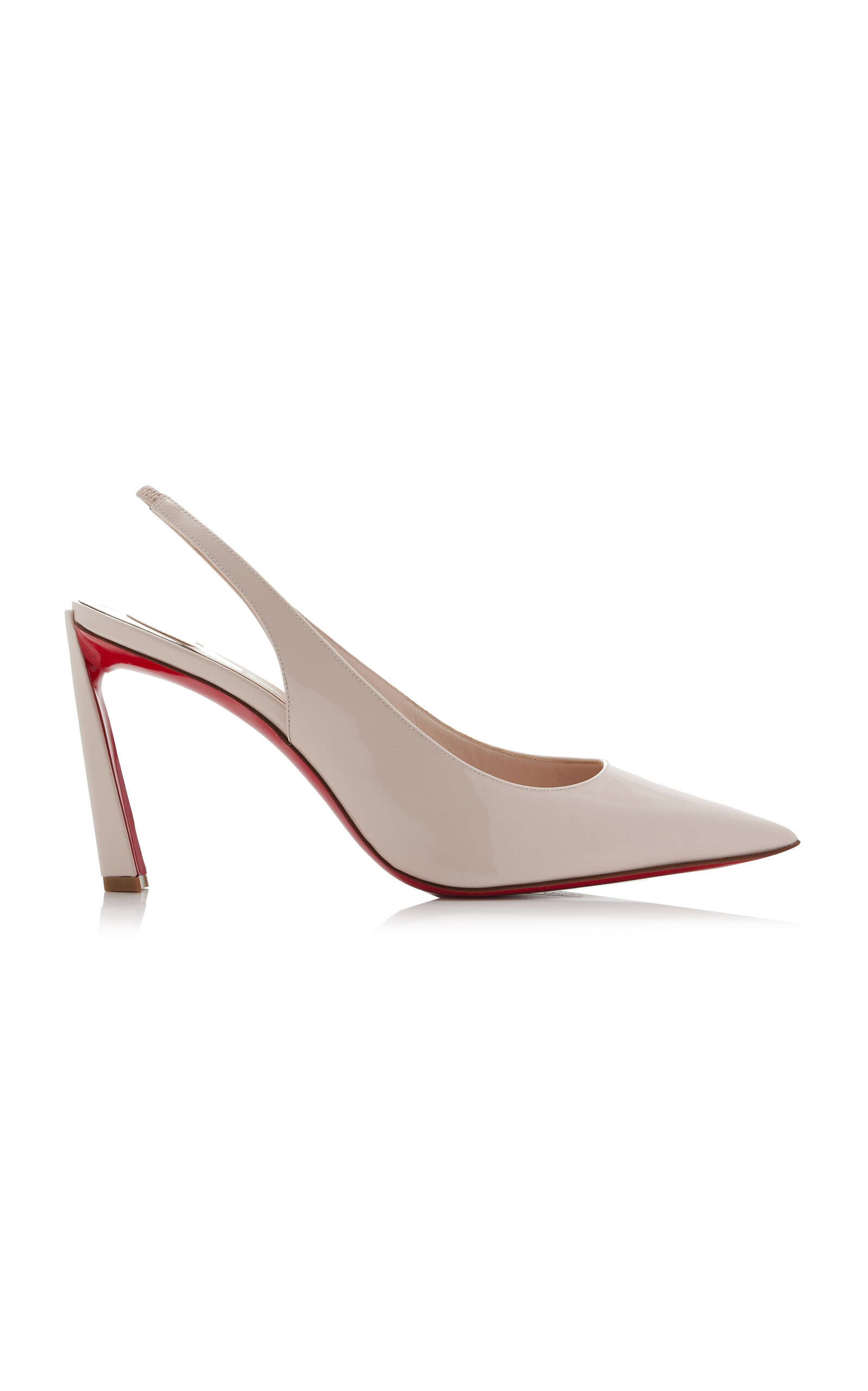 Christian Louboutin Condora 85mm Patent Leather Slingback Pumps In Nude