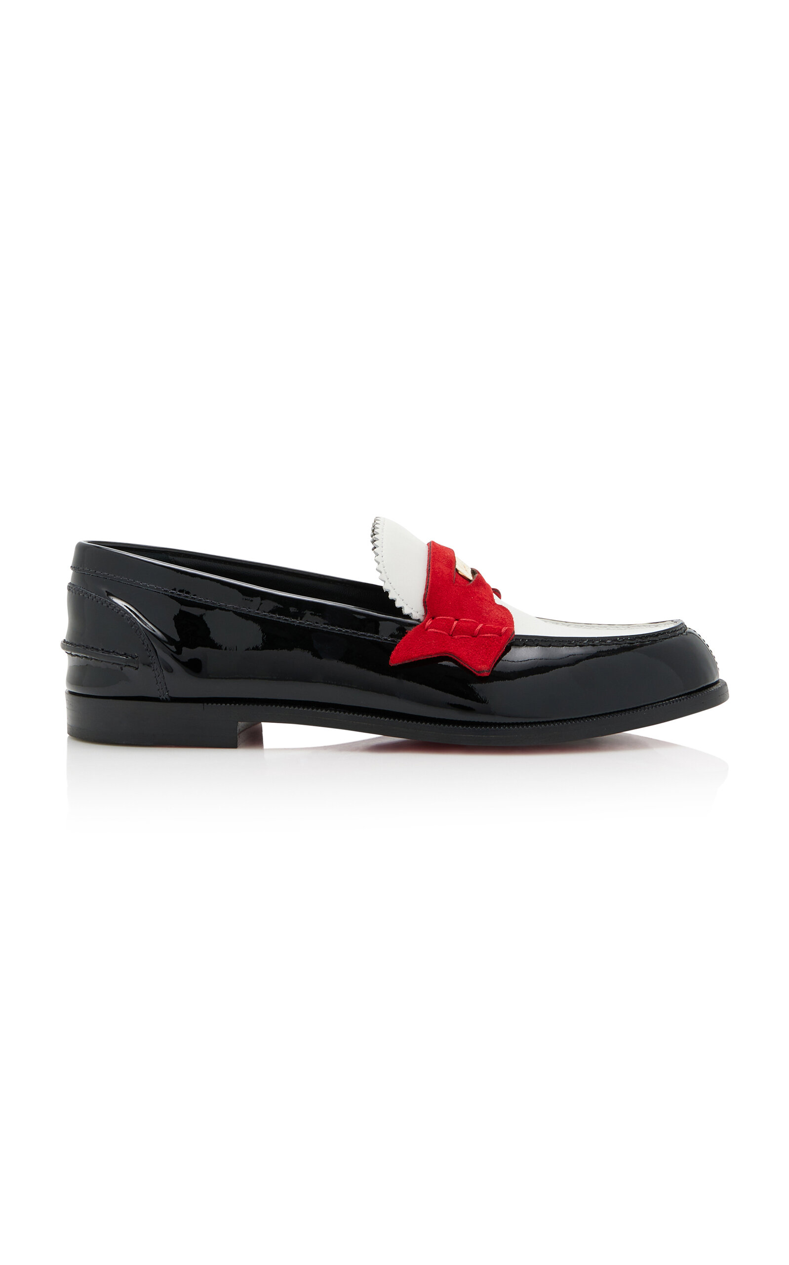 CHRISTIAN LOUBOUTIN DONNA LEATHER PENNY LOAFERS