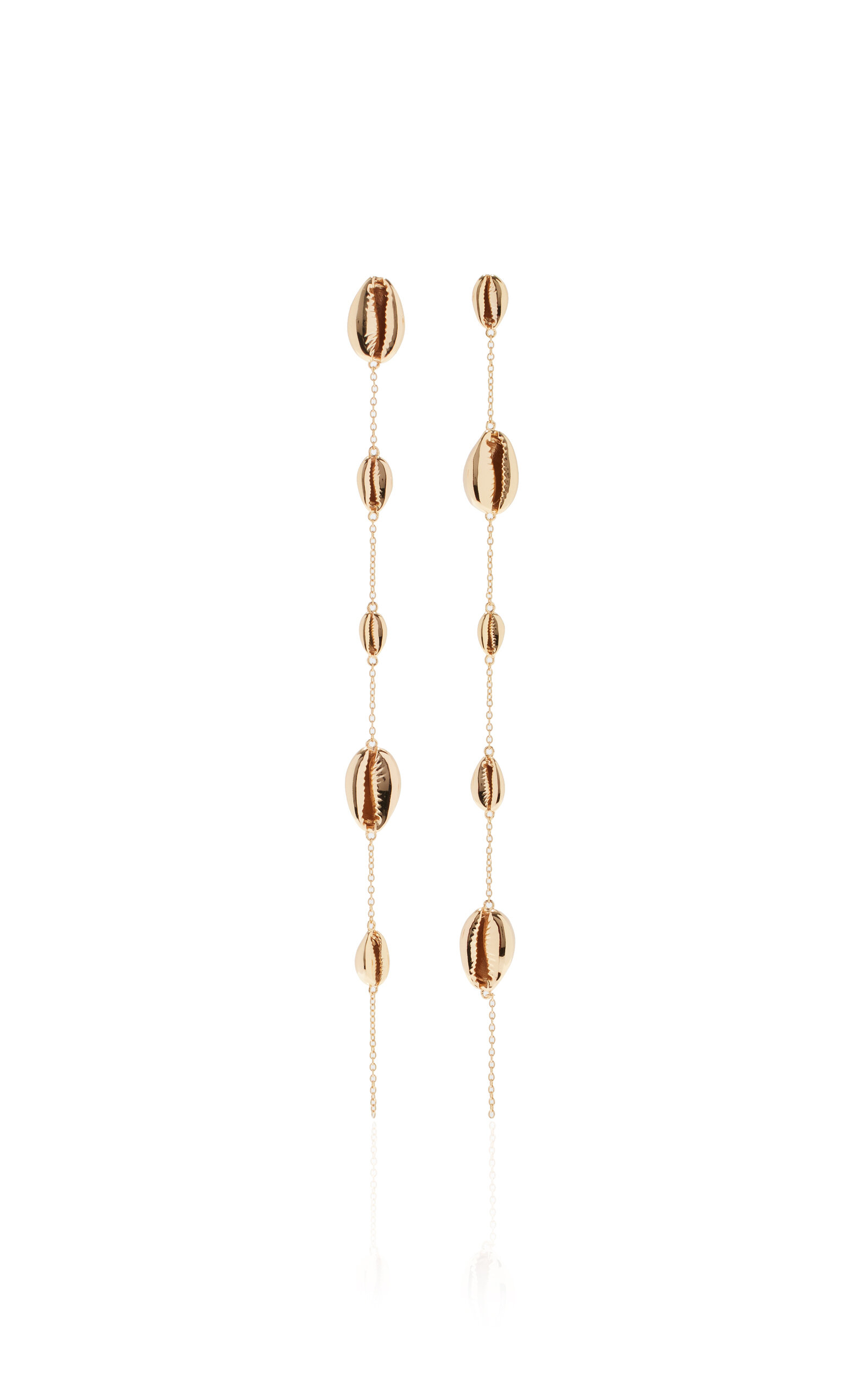 Cult Gaia - Myrna Seashell Brass Drop Earrings - Gold - OS - Moda Operandi - Gifts For Her